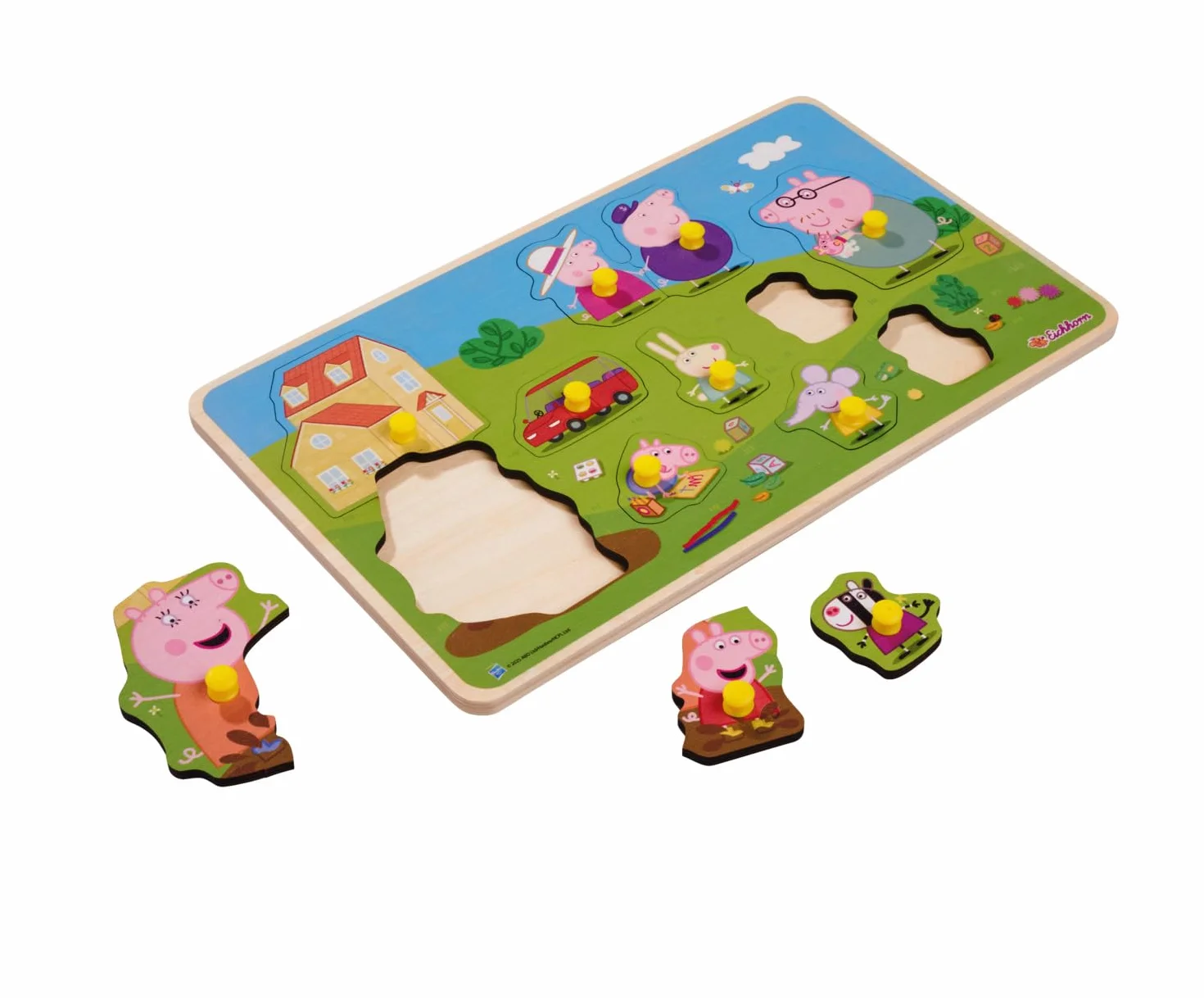 Eichhorn Peppa Pig Puzzle à emboîter en Bois 13 pièces 30 x 18 cm FSC