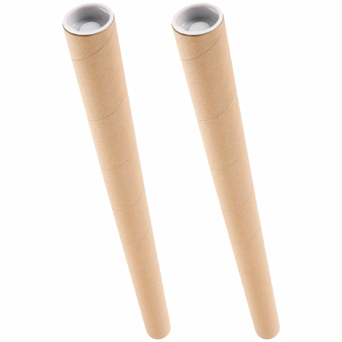 Zerodeko Lot de 2 Tubes en Carton Kraft pour Affiches et Posters, Tube Porte-affiches Rond