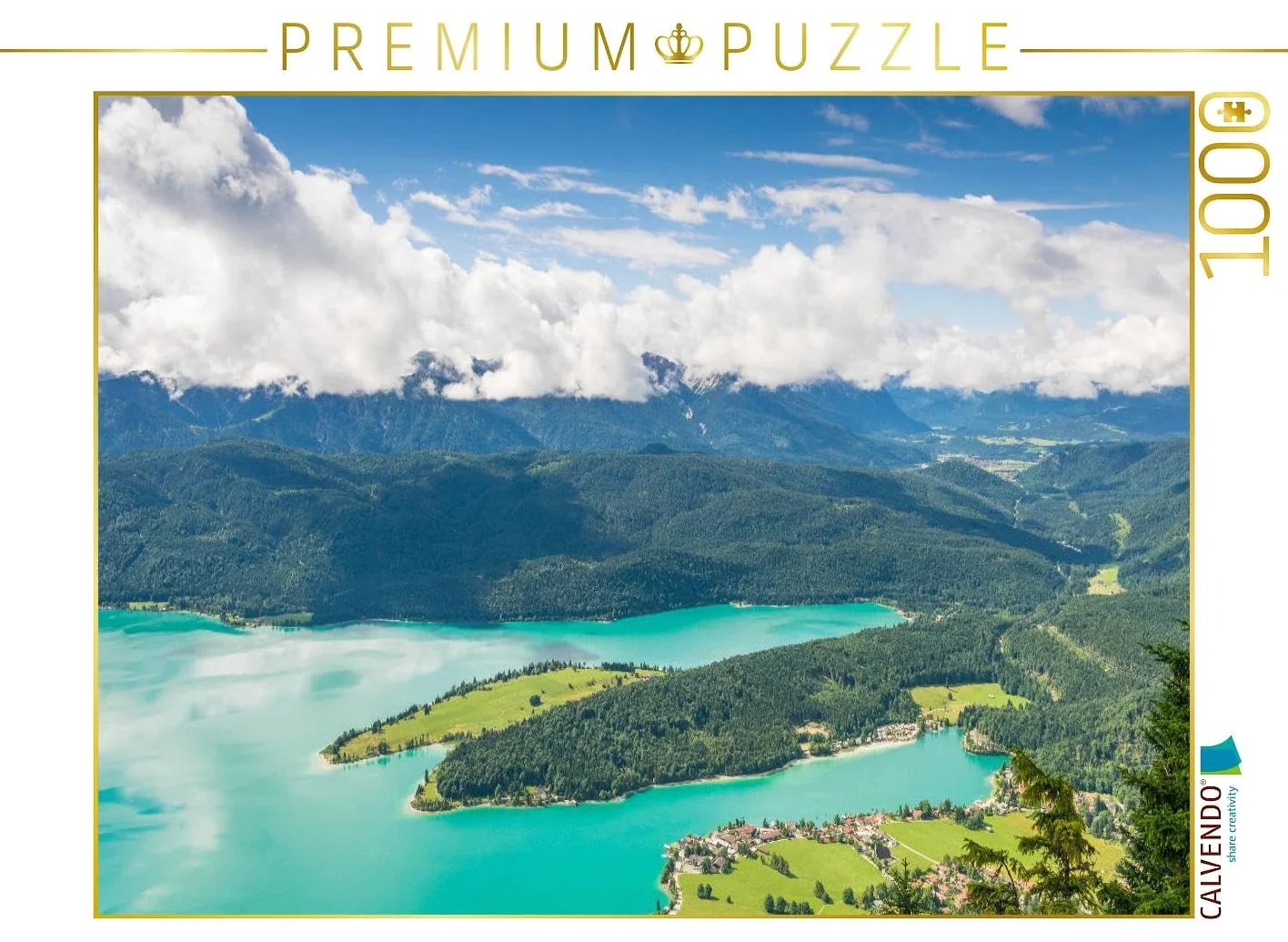 CALVENDO Puzzle Walchensee mit Katzenkopf 1000 Teile Puzzle quer 1000 Pieces 64 x 48 cm from Martin Wasilewski