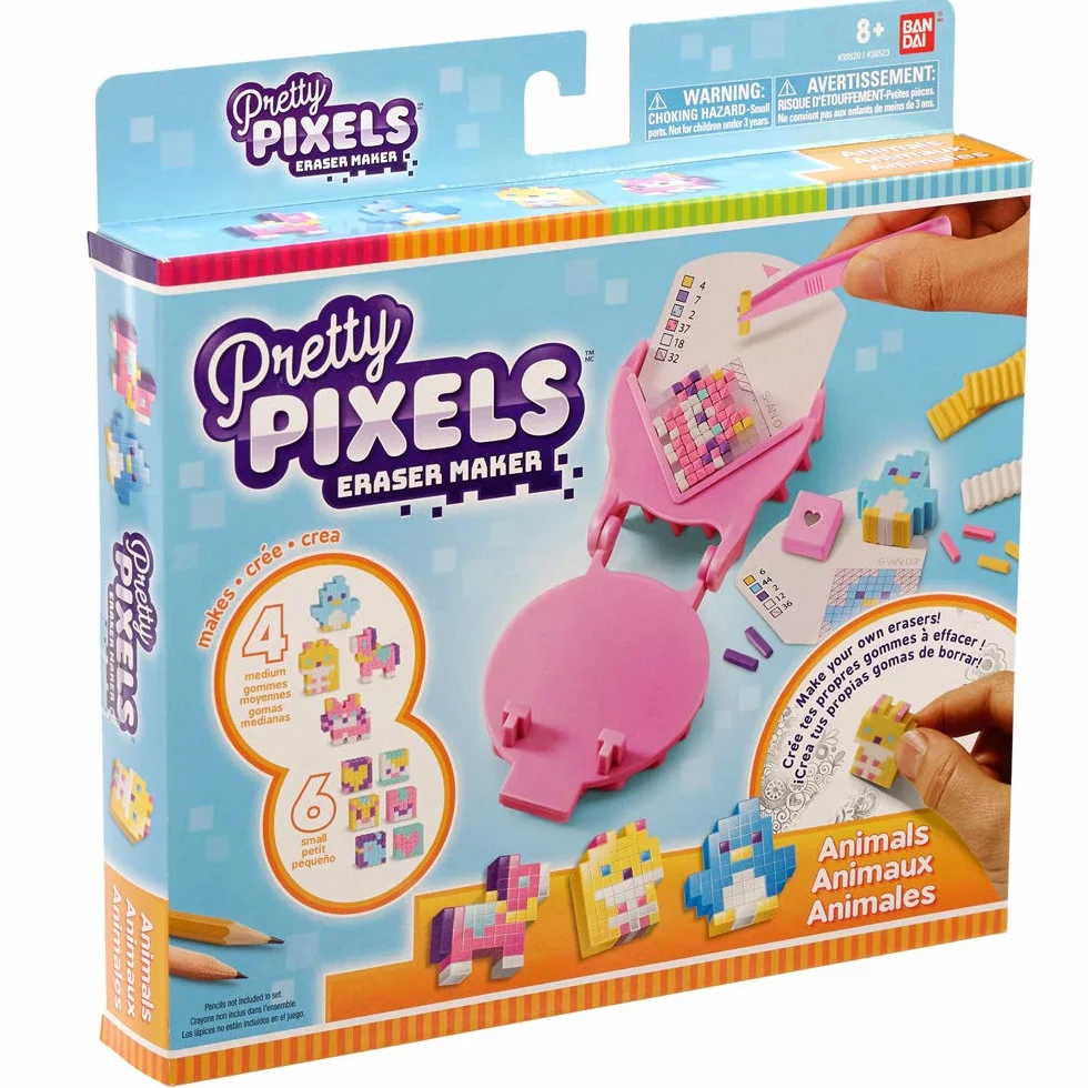 Bandai Pretty Pixels Krazy Pixels Fabrique à gommes Set de démarrage Animaux