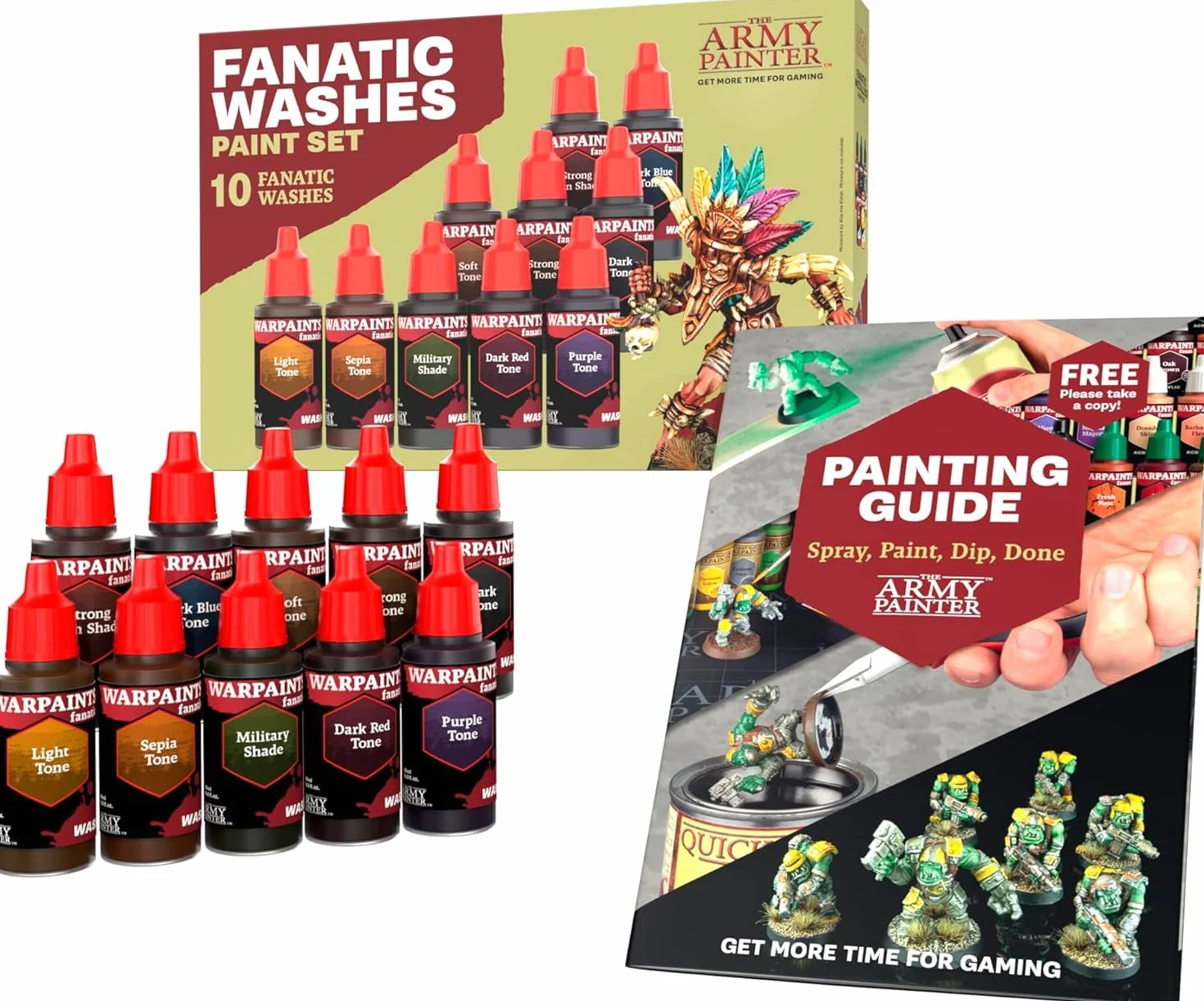 The Army Painter Warpaints Fanatic Washes Paint Set 10x18 ml Acrylic Washes for Warhammer & D&D Miniatures