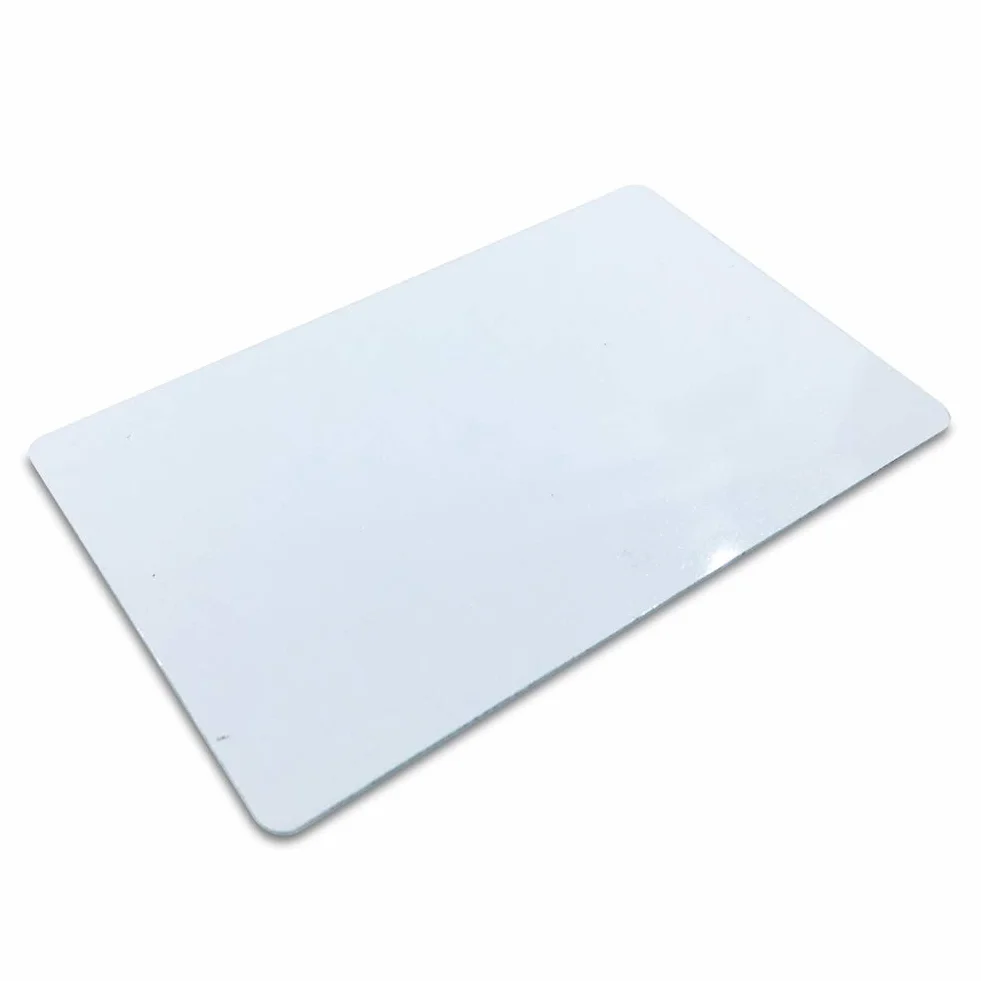 Cartes de visite vierges en aluminium 0,45 mm pour impression personnalisée (blanc perle)