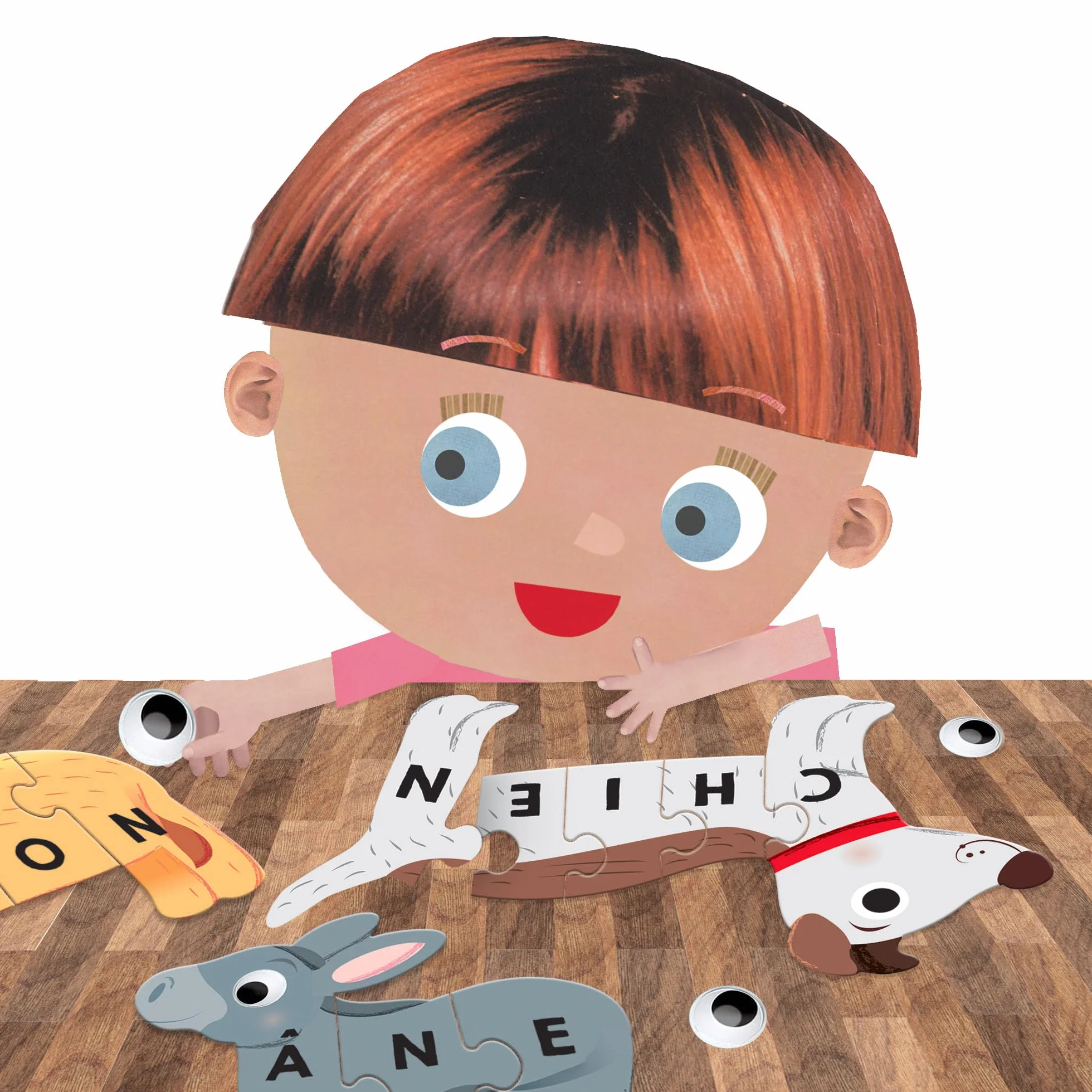 HEADU Mes Premiers Mots Jeu Éducatif 3 4 5 6 Ans Assemble Les Animaux Apprends À Lire