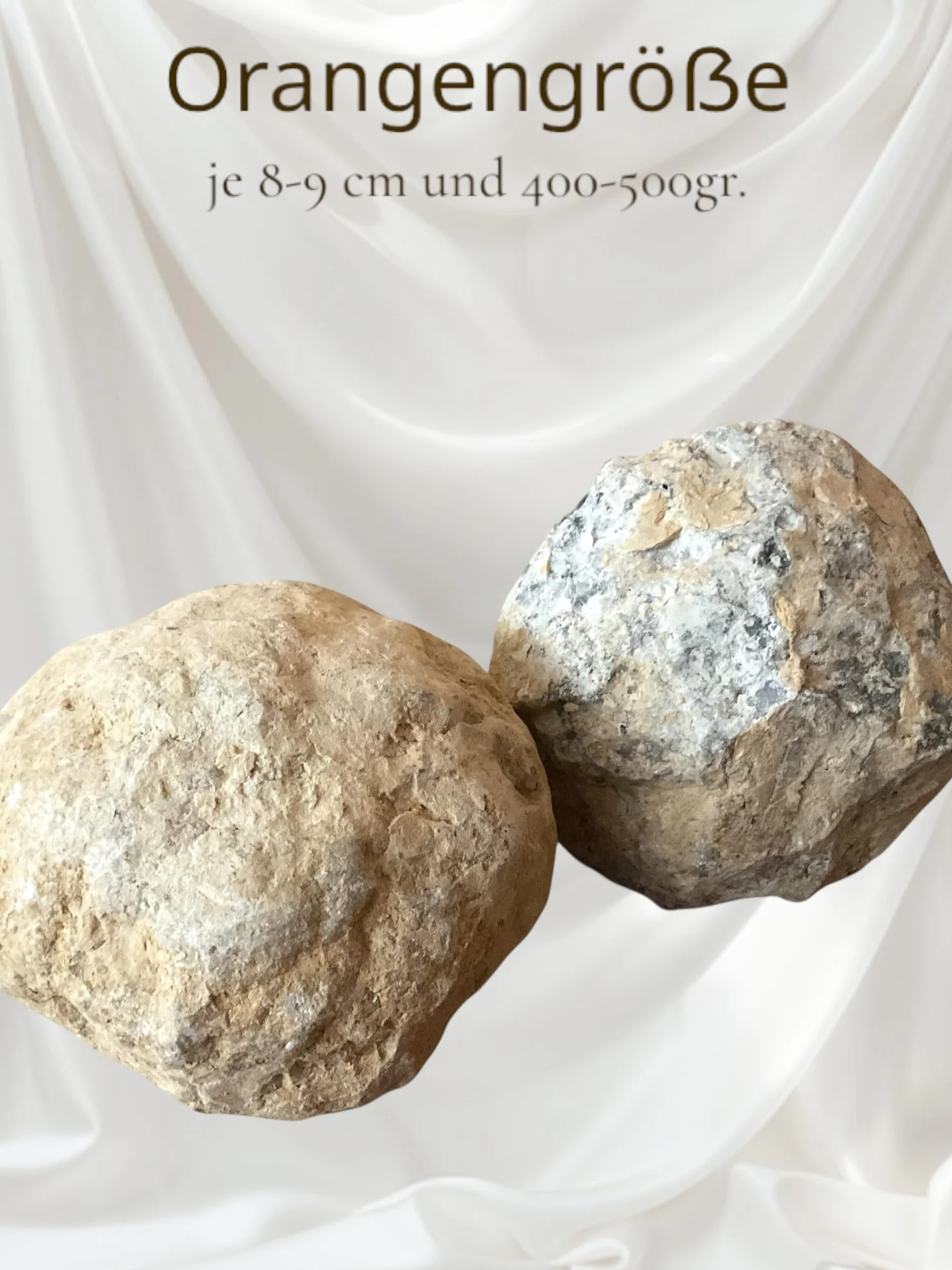 Duże geody pomarańczowe 8-9 cm 800-1000 g do rozbicia samodzielnie z instrukcją Maroko