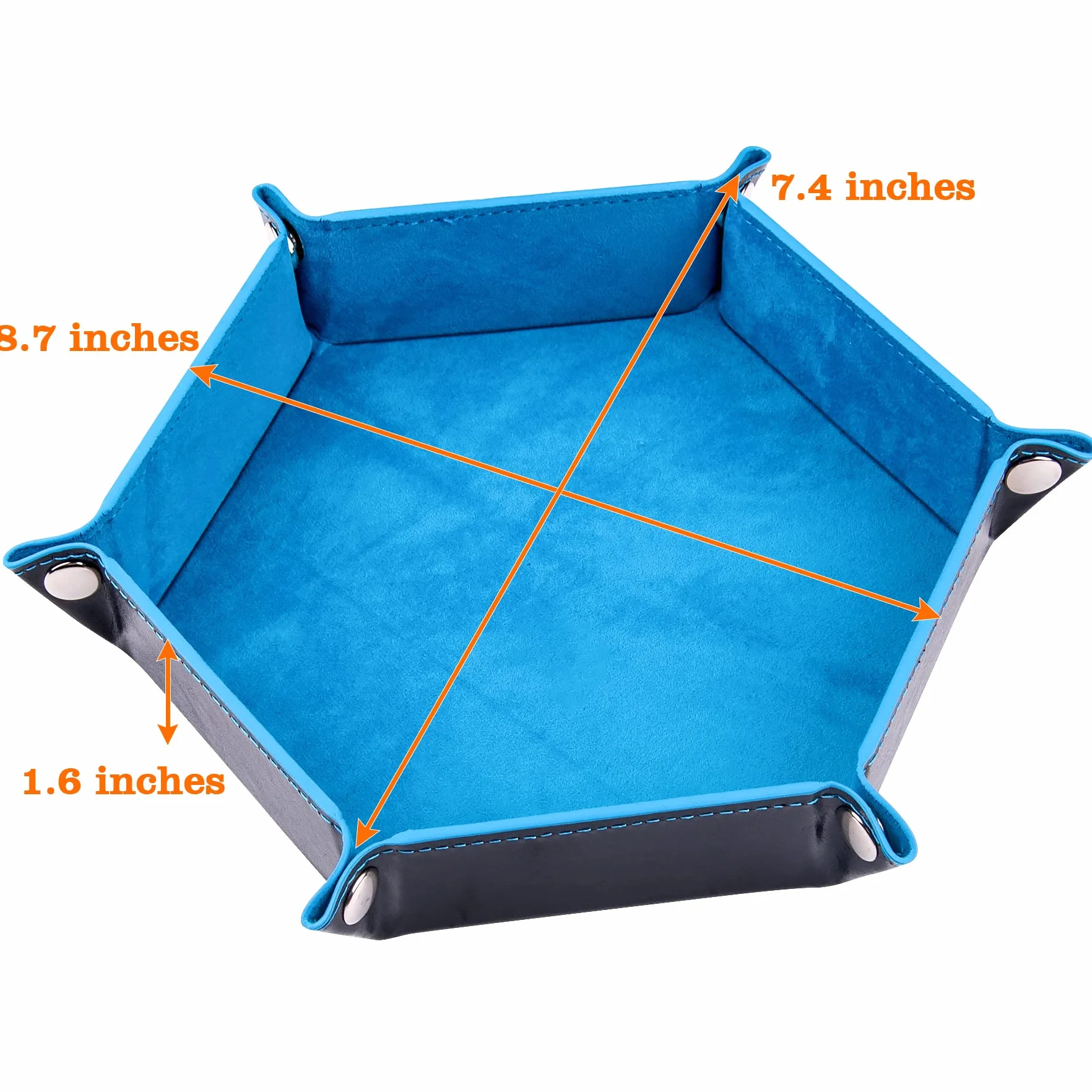 SIQUK 2 Pièces Plateau de Dés Pliable Cuir Velours pour Jeux de Table DND RPG (Violet, Bleu Ciel)