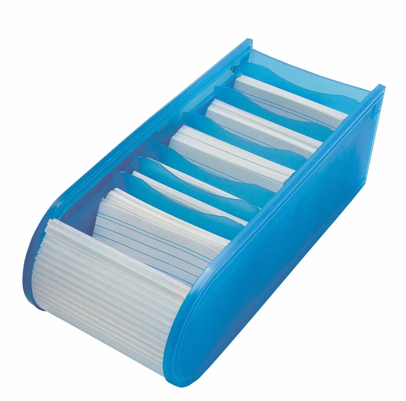 Trieur de cartes A8 bleu Wedo