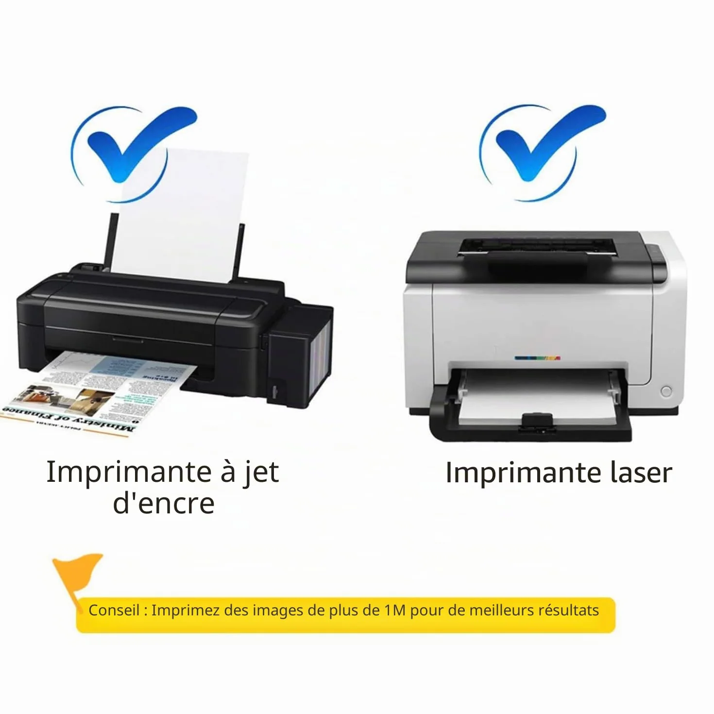 Papier autocollant en vinyle A4 transparent brillant pour imprimante jet d'encre