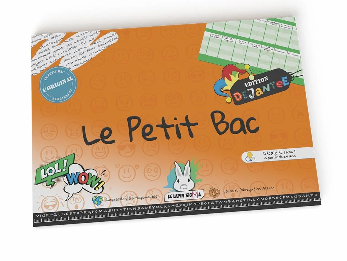 Jeu du Petit BAC - Edition Déjantée - Bloc 50 Pages - Jeu du baccalauréat