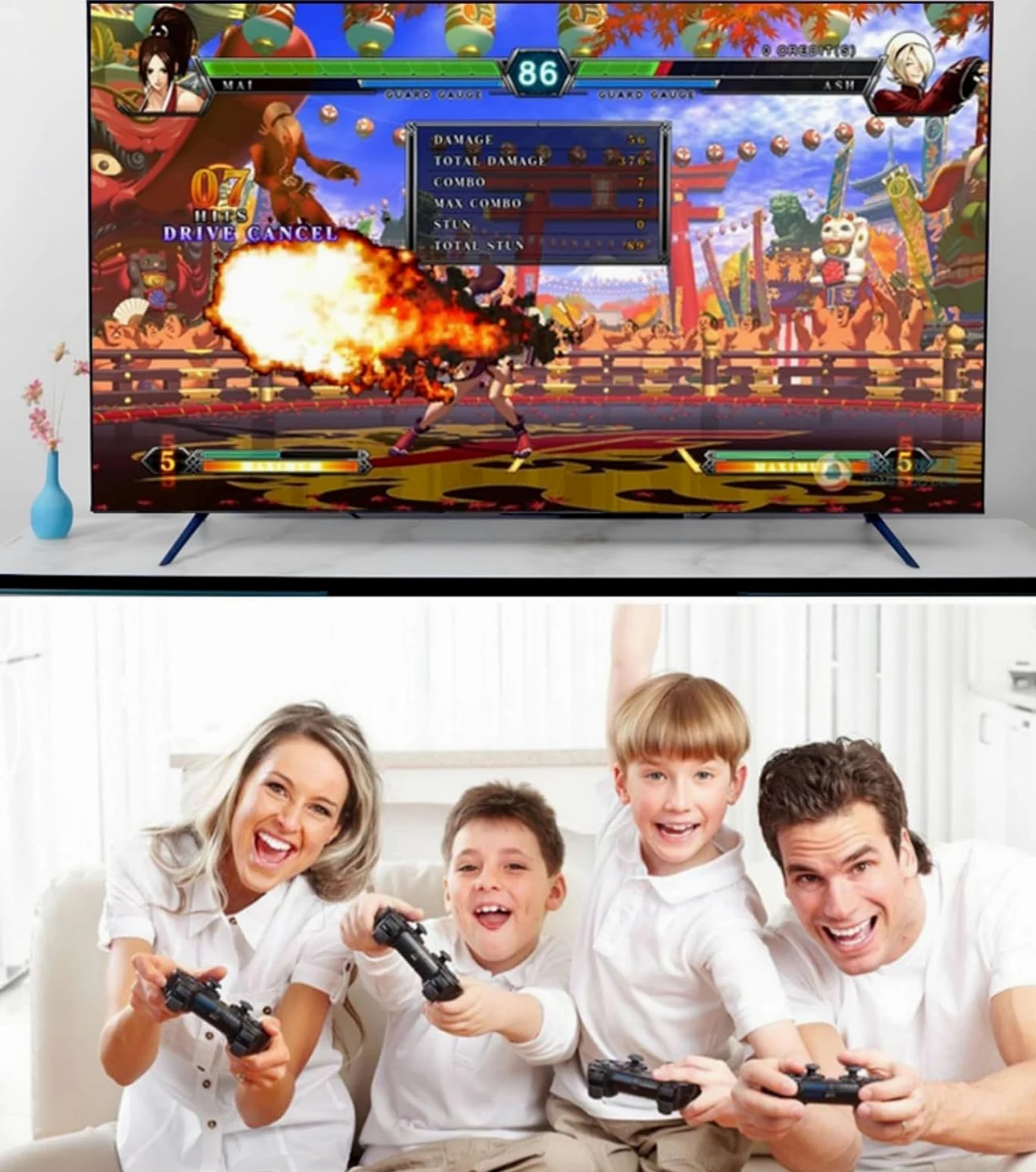 Clé de Jeu rétro sans Fil, mémoire de 64 Go, Jeux Classiques préinstallés, jouez à la télévision avec Deux manettes sans Fil 2,4 GHz, Sortie HDMI 4K améliorée