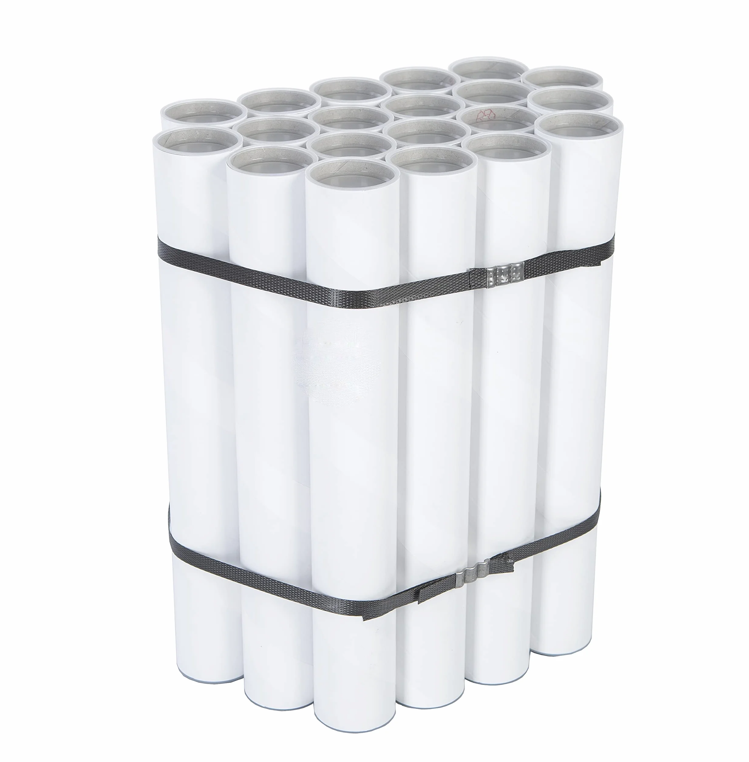 Tubes Postaux en Carton 370mm x 50mm Lot de 20 avec Bouchons pour Envoi de Documents A3/A4