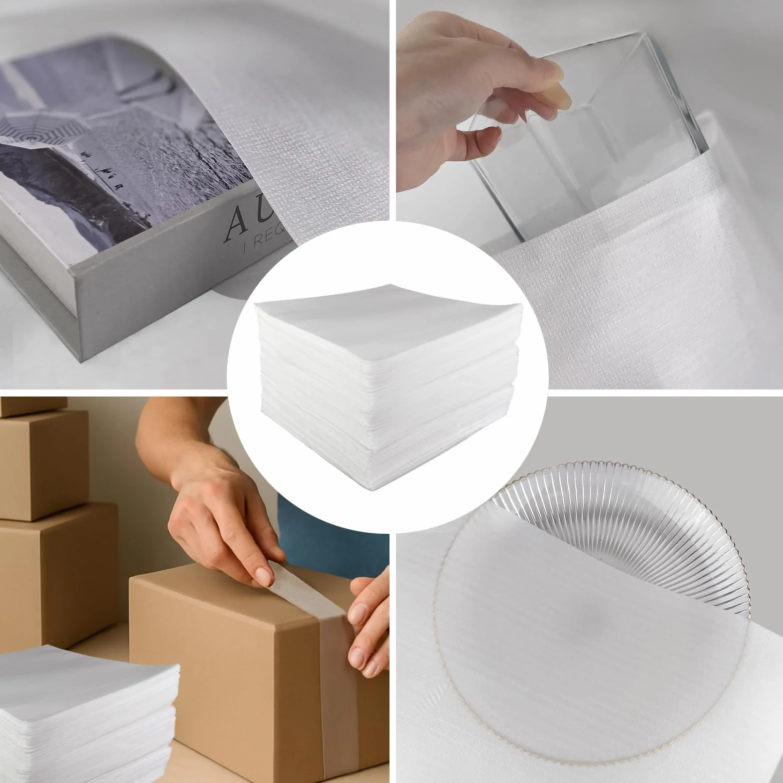 Papier Bulle Déménagement 100 PCS 30 x 30 cm Carton Vaisselle Verre Sacs Coton Perlé Protection