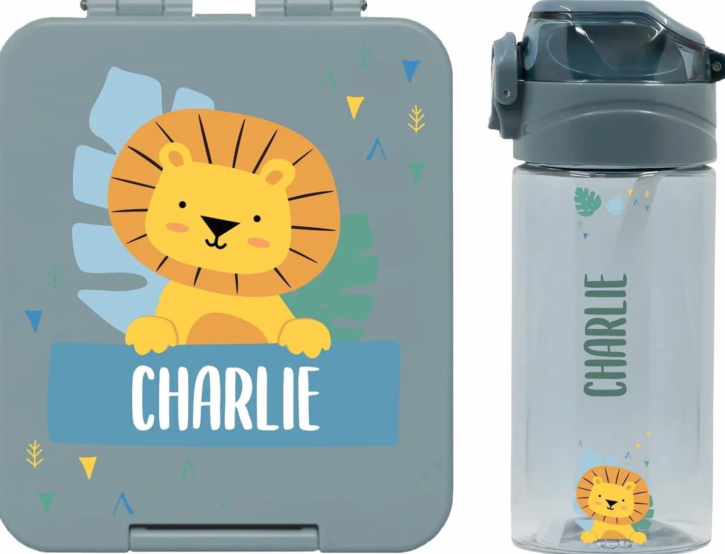 BIENMARQUER Coffret gourde personnalisable enfant 450 ml sans BPA plastique