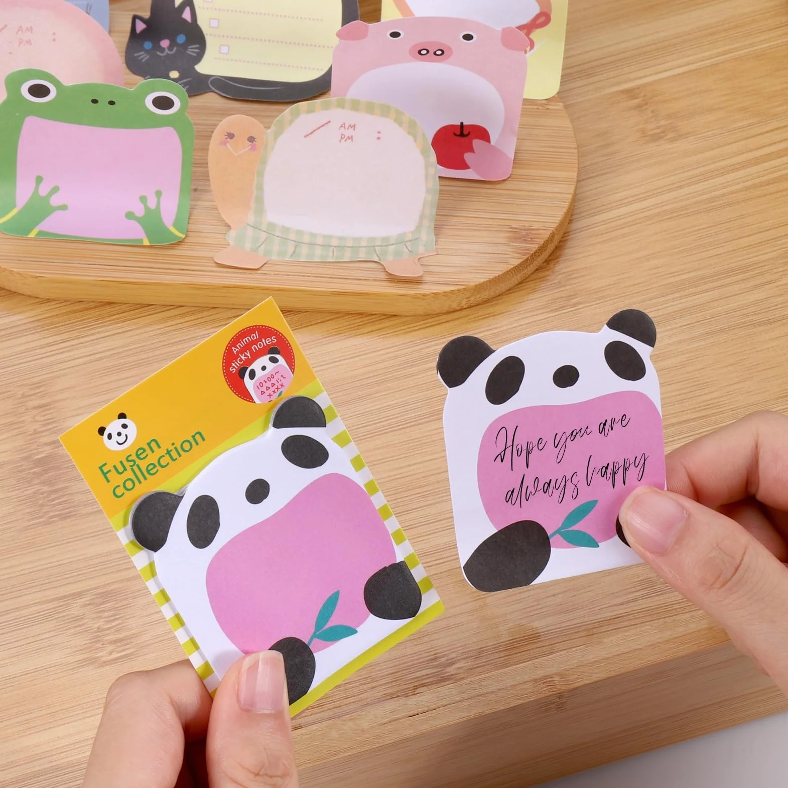 JIANTA 640 Feuilles Mini Notes Adhésives Colorées Animaux, Blocs Mémo Autocollant Sticky Notes