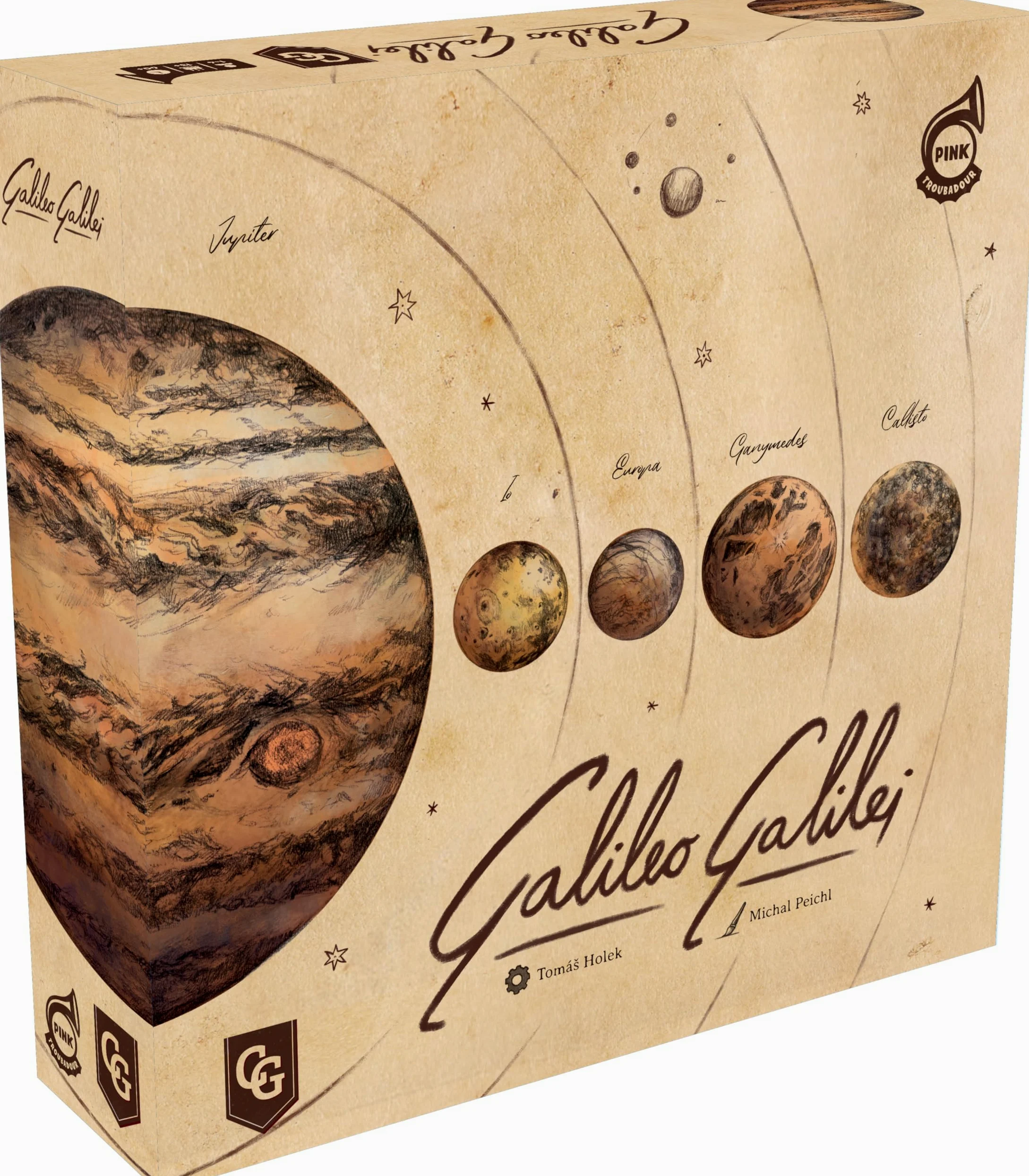 Capstone Games Galileo Galilei - Jeu de société - Eurogame à sélection d’Actions - Jeu Familial - 1 à 4 Joueurs - Anglais - À partir de 14 Ans