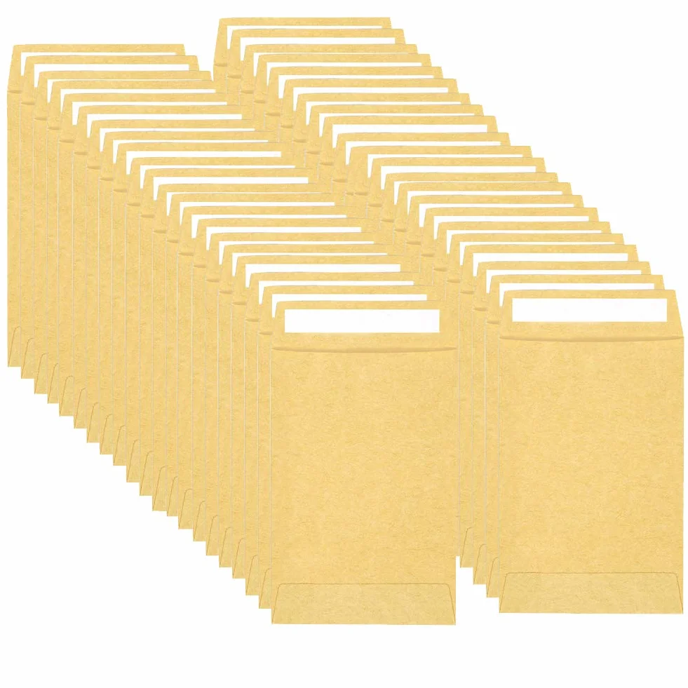 150 mini enveloppes papier kraft autocollantes pour pièces de monnaie, bijoux, timbres