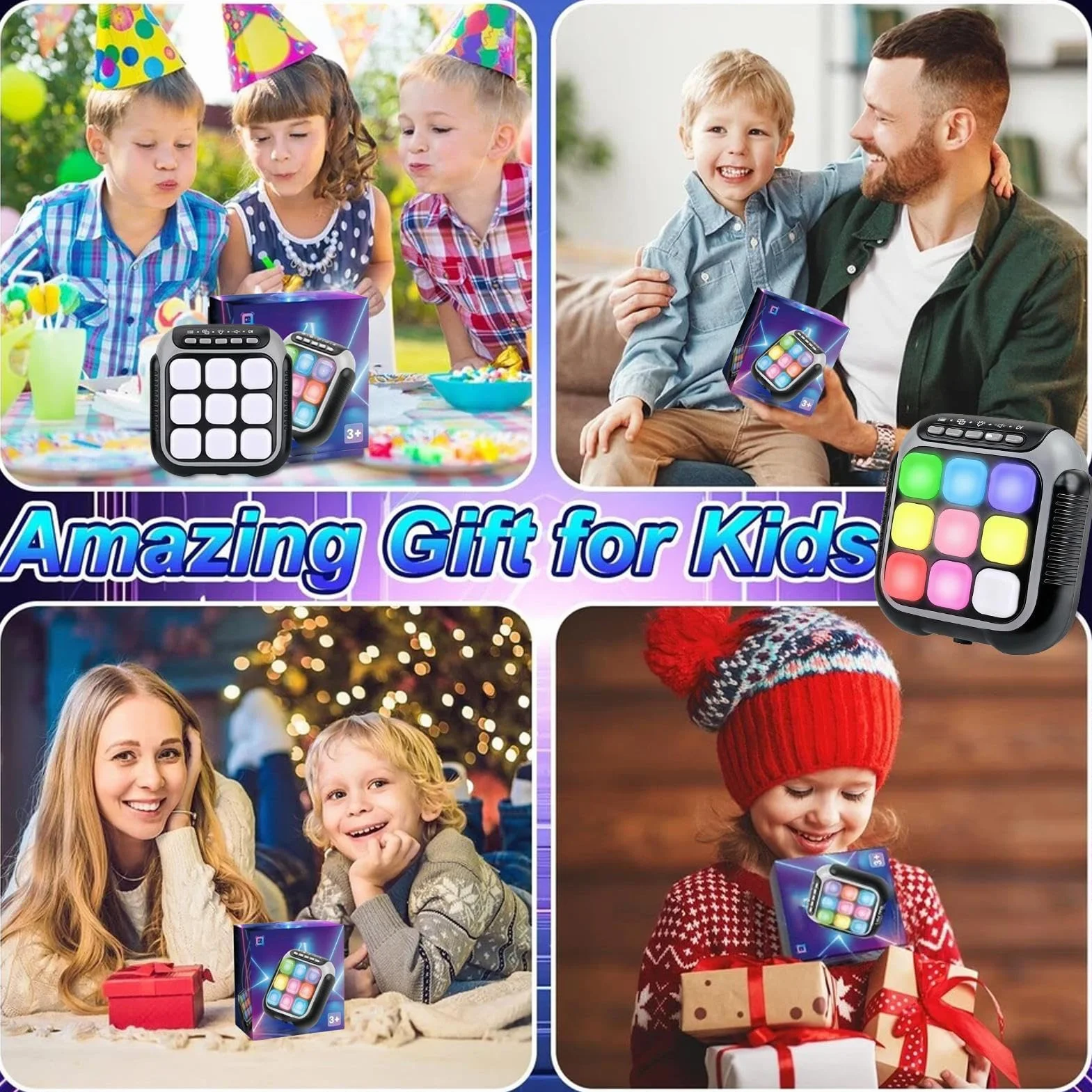 Jeu Sensoriel Fidget Électrique 1.89 Pouces Jouet d'Apprentissage Interactif pour Enfant