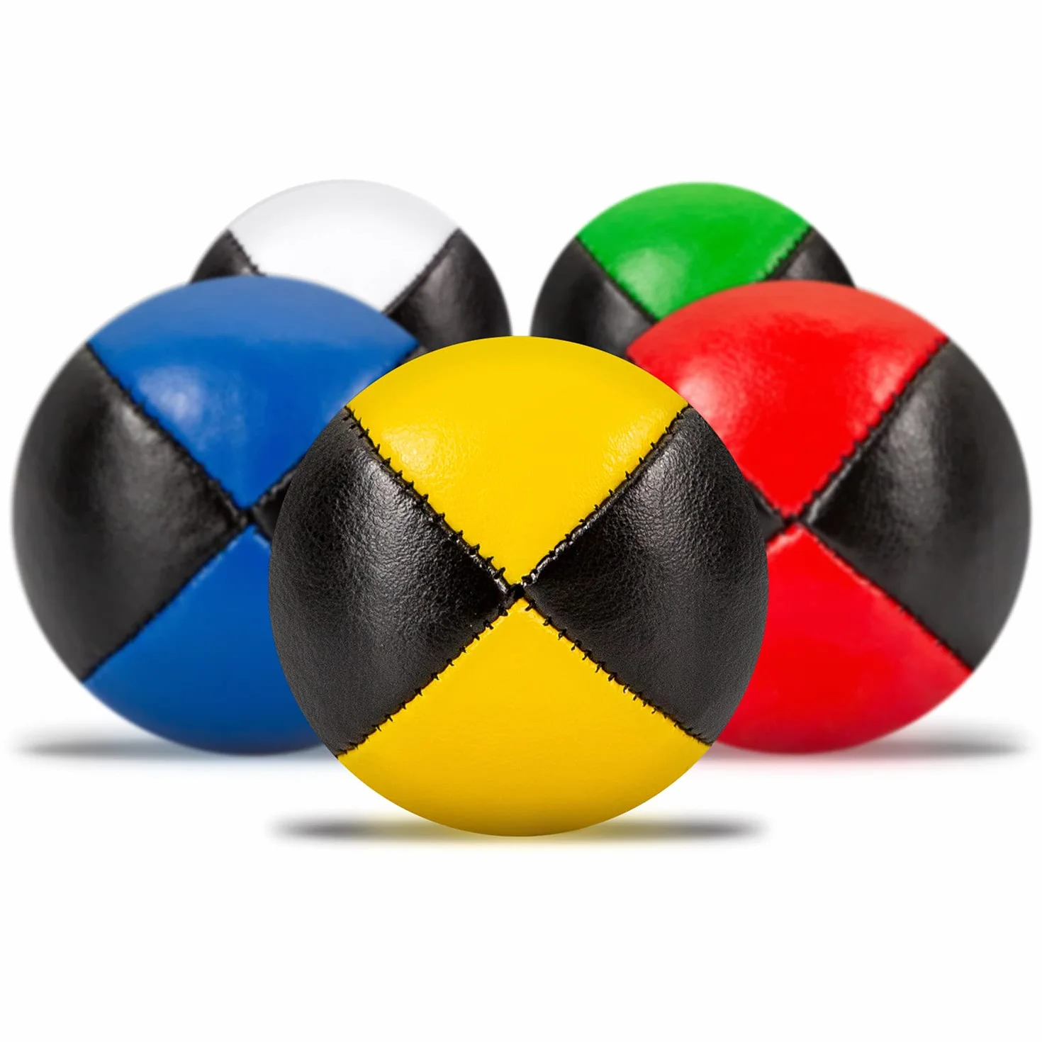 Diabolo Freizeitsport x5 Balles de Jonglage Premium Soft 62mm Cuir Synthétique imperméable Set