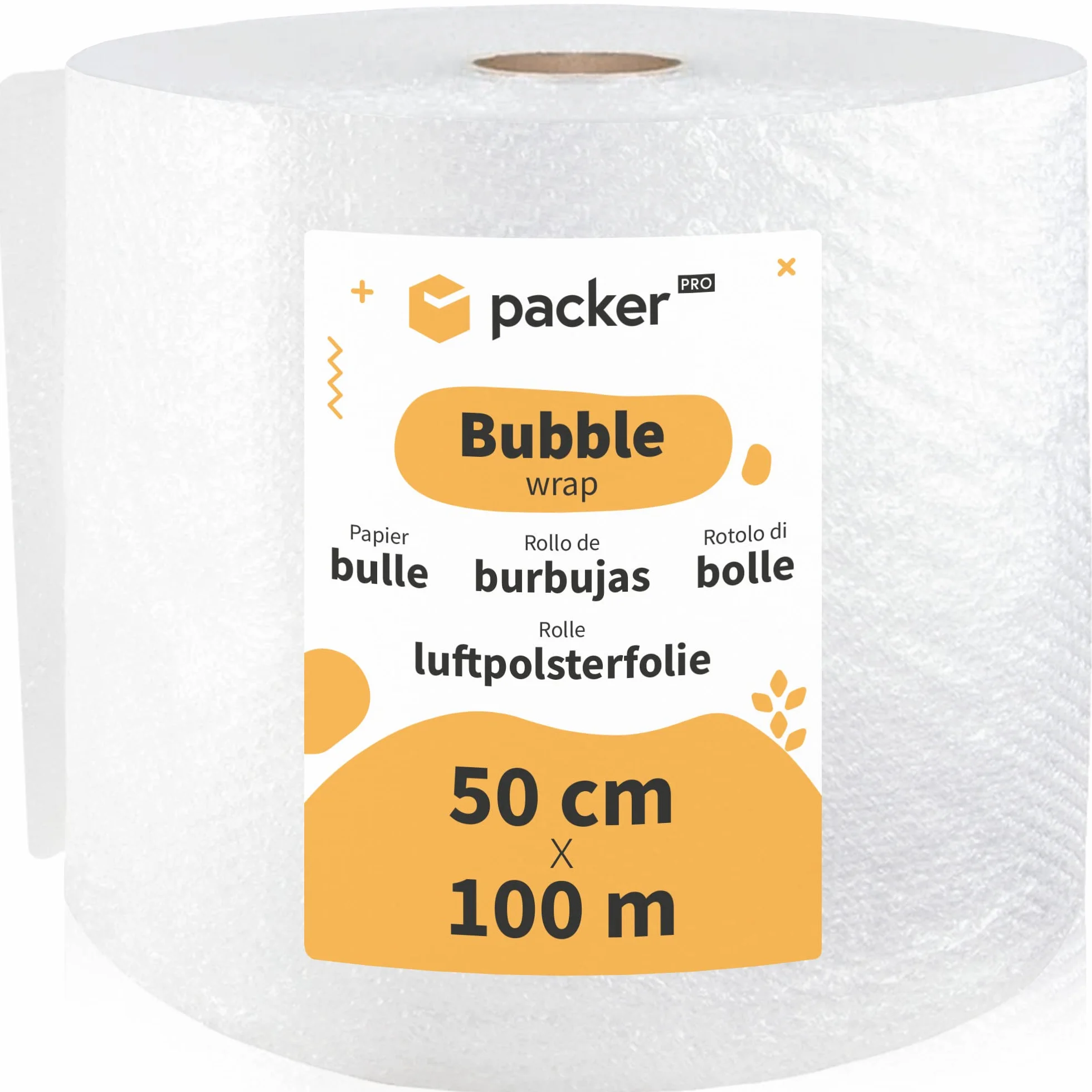 Packer PRO Rouleau de papier bulle 50 cm x 100 m Protection emballage déménagement
