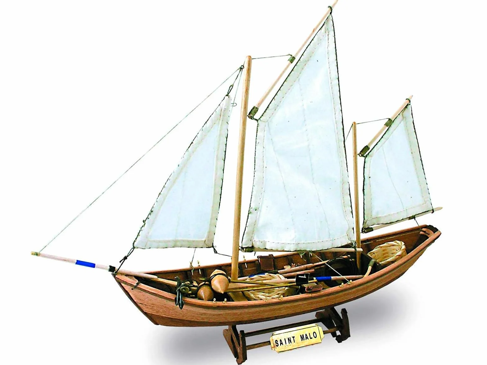 Artesanía Latina Maquette Bateau Bois Pêche Doris Français Saint Malo Modèle 19010 Échelle 1:20 Niveau Débutant