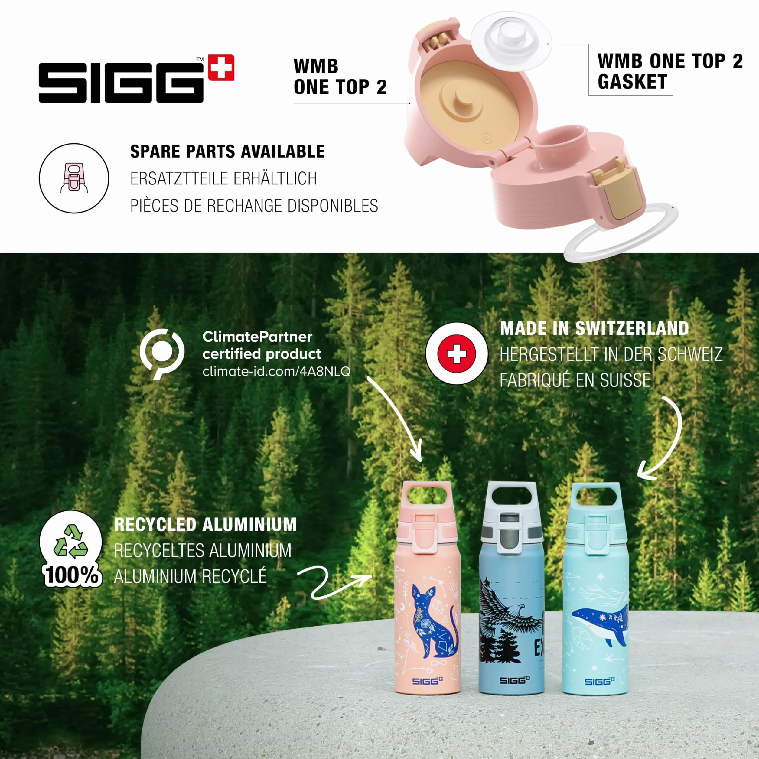 SIGG WMB ONE Gourde Enfant Aluminium 0,6L Étanche Sans BPA