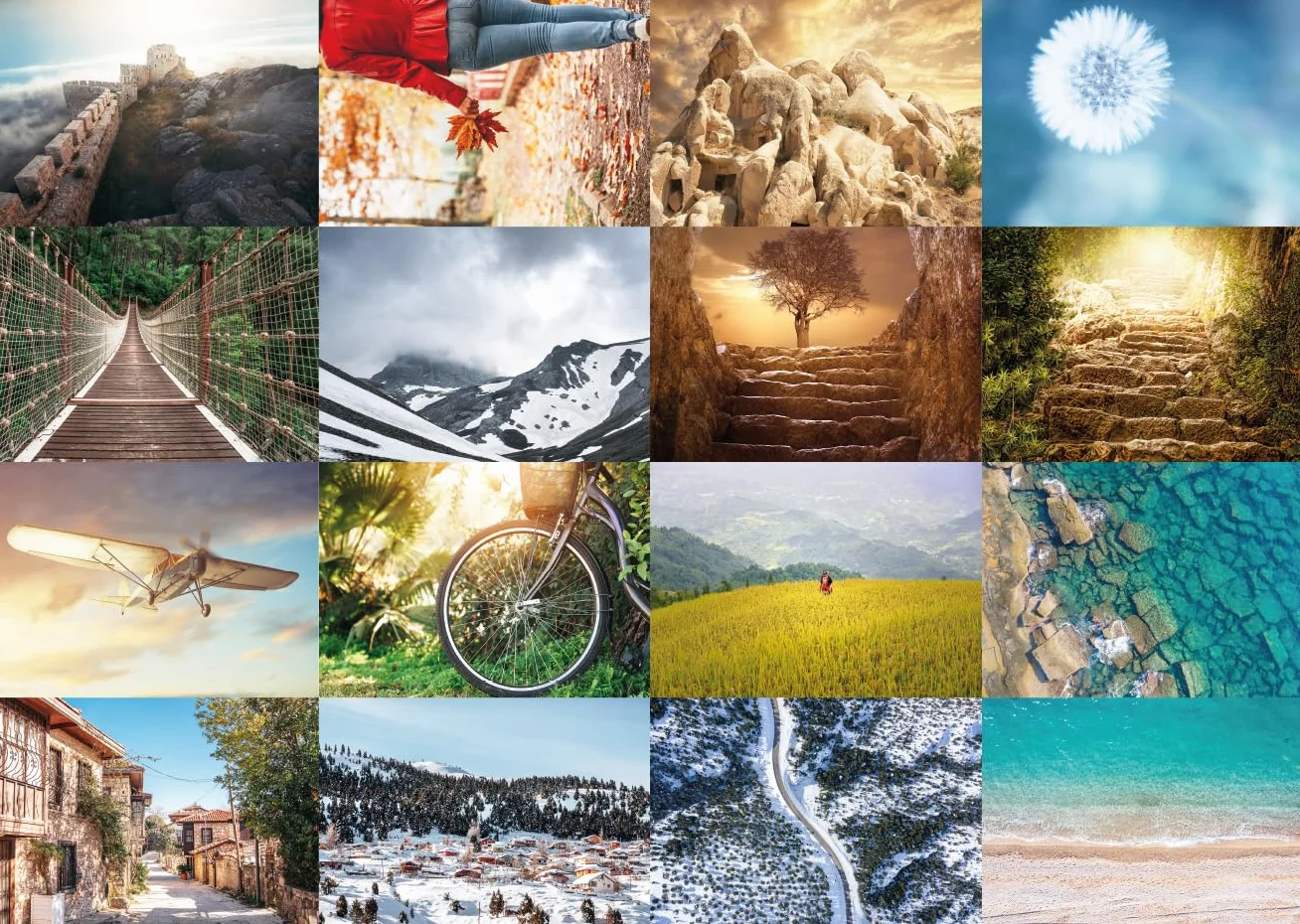 Lot de 64 cartes postales - Nature, animaux et paysage - Postcrossing