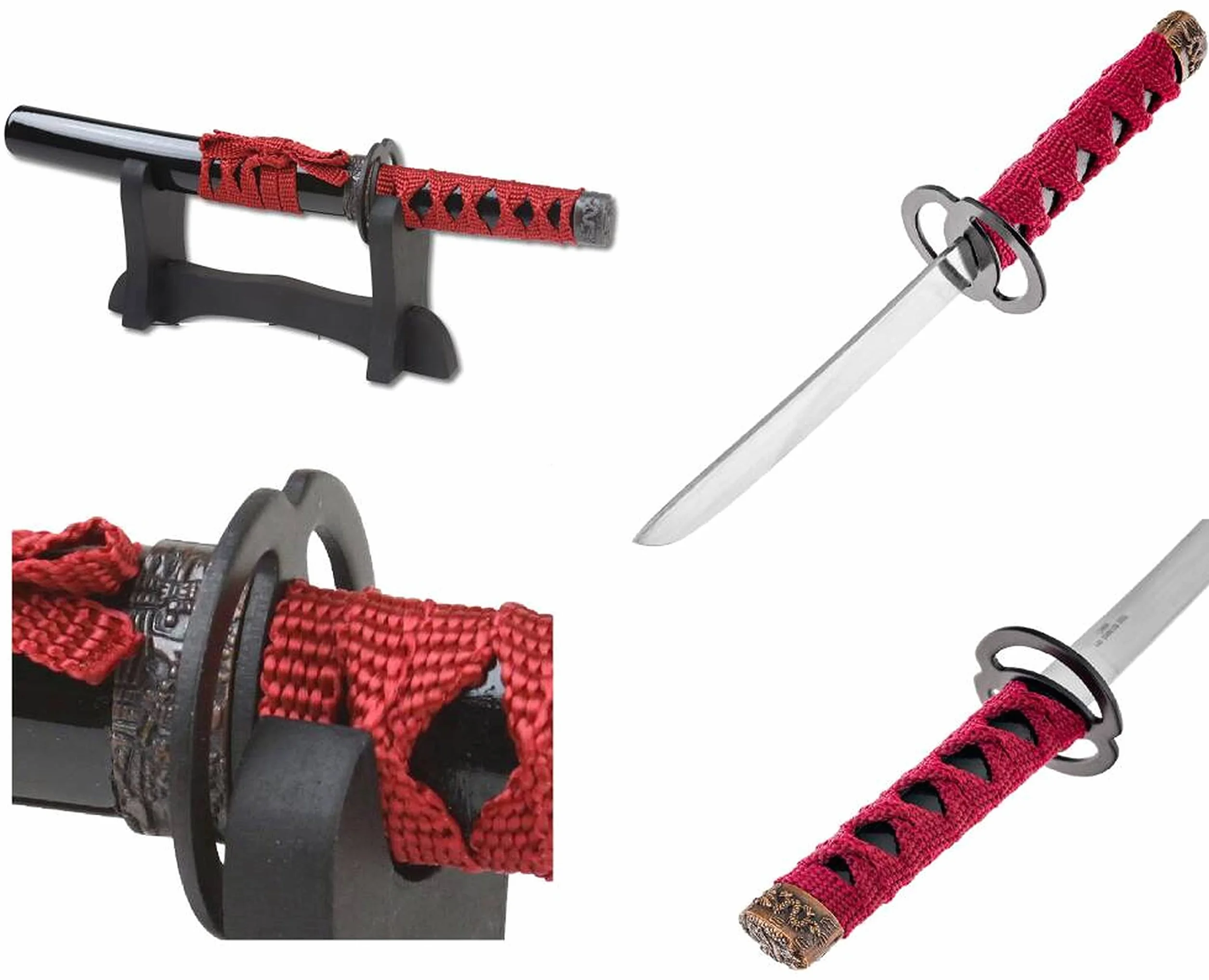 Couteau Tanto Japonais Ouvre Lettre Dragon Décoratif