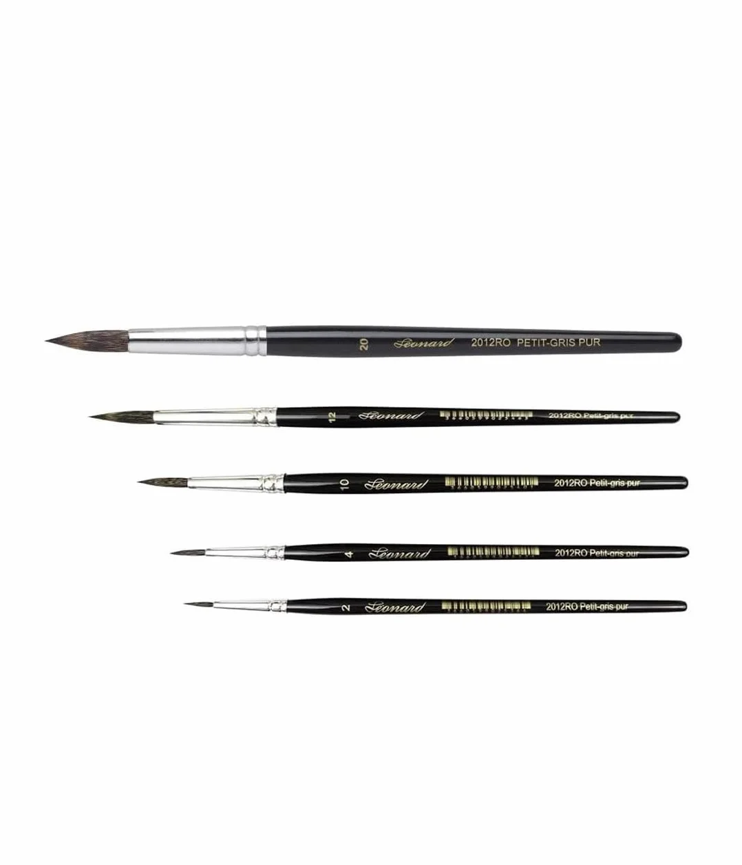 Pinceau Leonard SÉRIE 2012RO Aquarelle Petit-Gris Pur 2 4 10 12 20