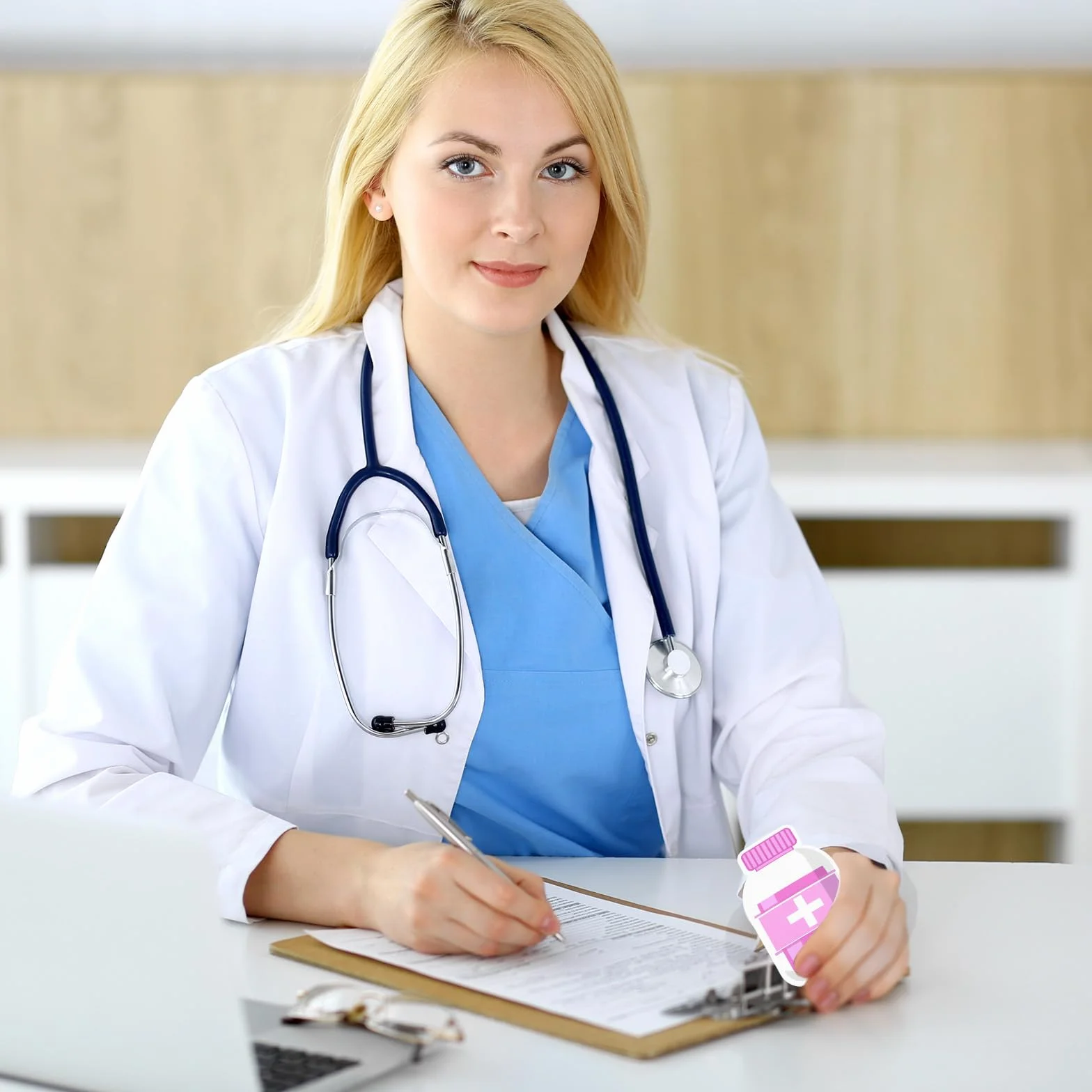 Telooco Lot de 12 blocs de notes adhésives pour infirmière, 240 feuilles autocollantes médicales