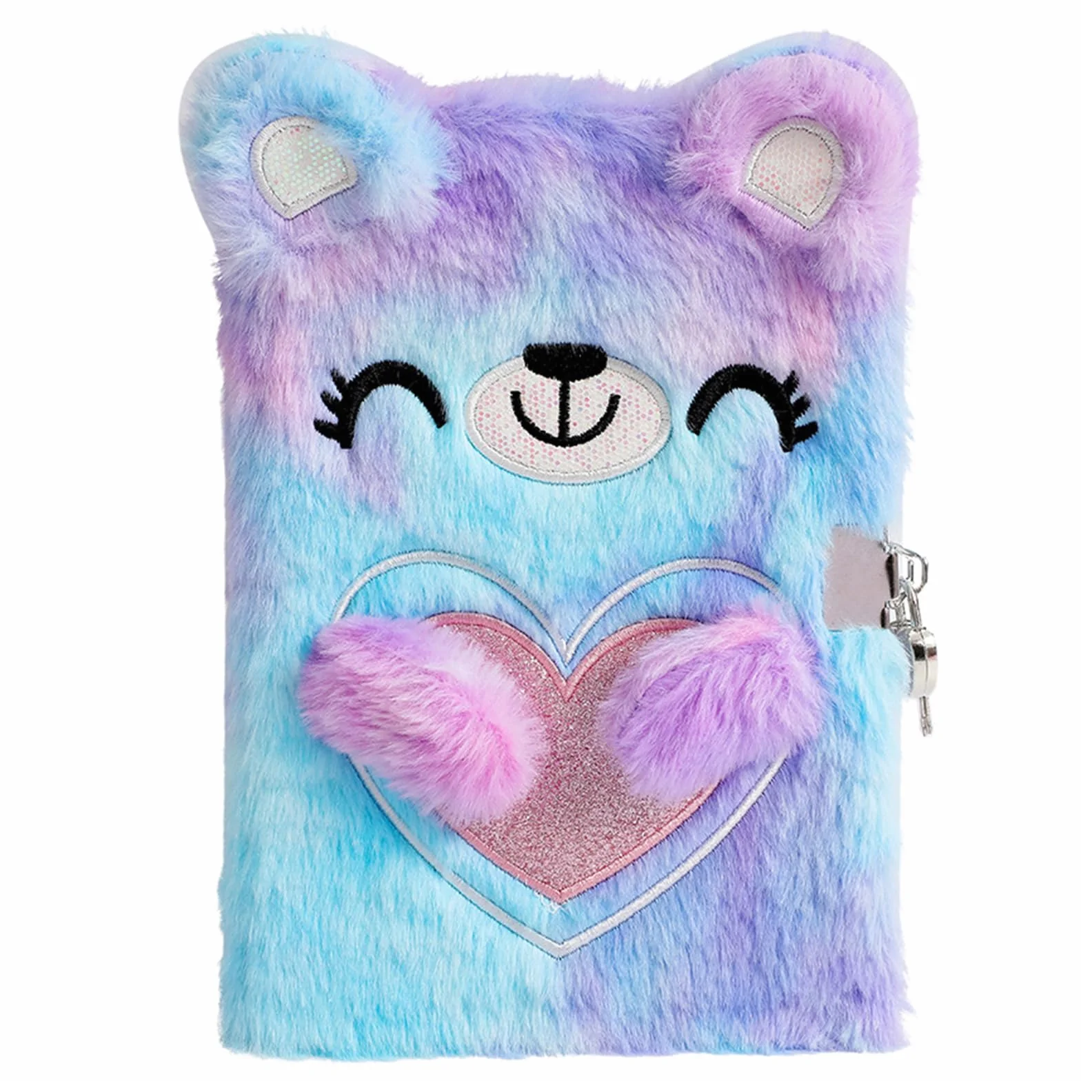 Journal Intime Fille avec Cadenas Carnet Secret Cadeau Fille Ours de dessin animé Multicolore