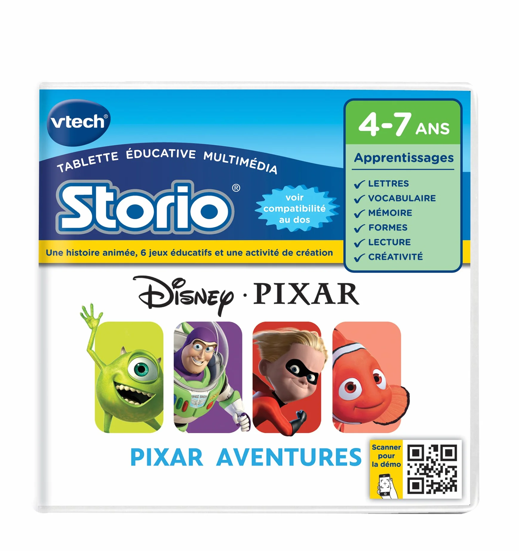 VTech Storio Jeu Éducatif Électronique Les Héros Pixar Toy Story Némo Et Monstres