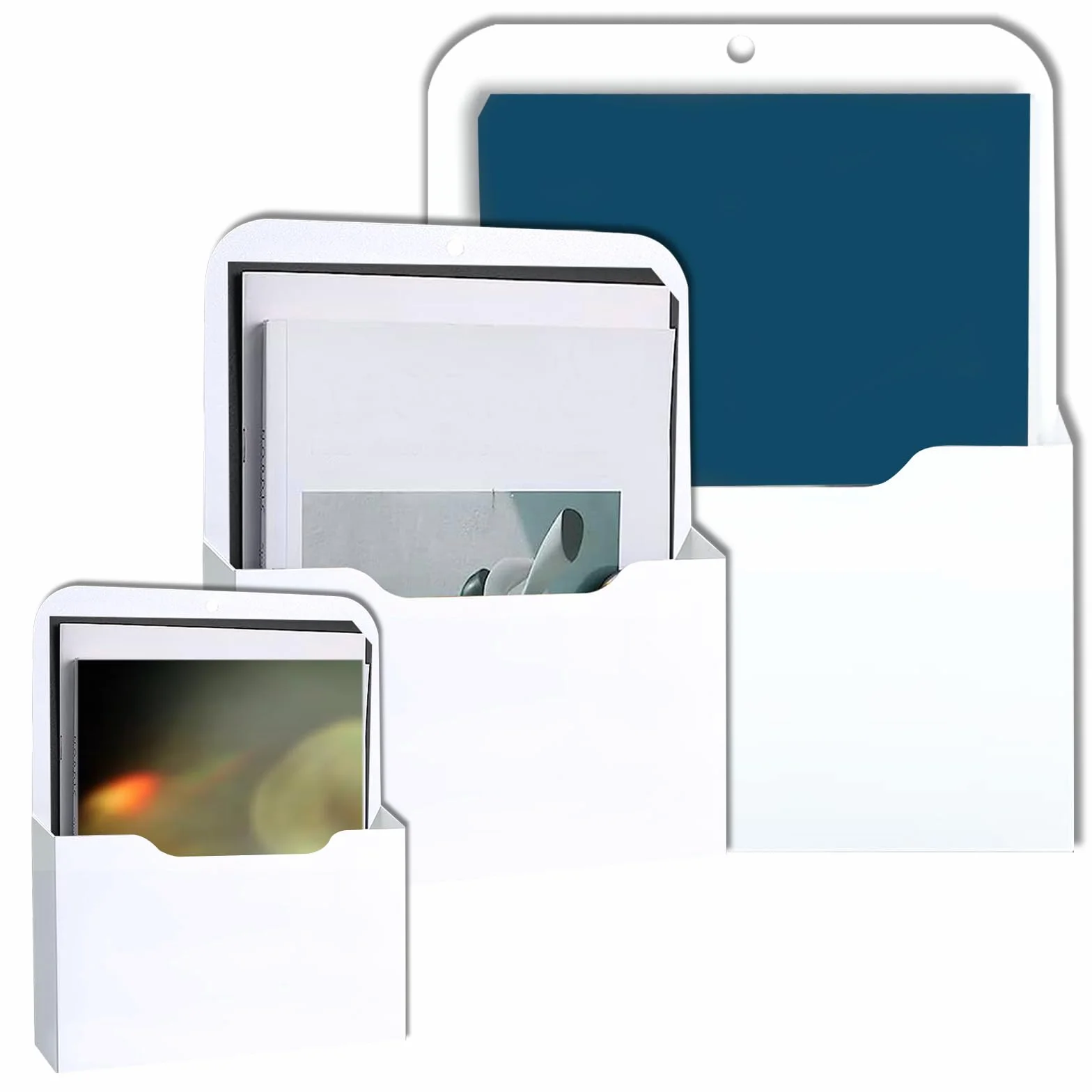 Porte Documents Magnétiques A4 3 pièces pour Tableau Blanc Réfrigérateur