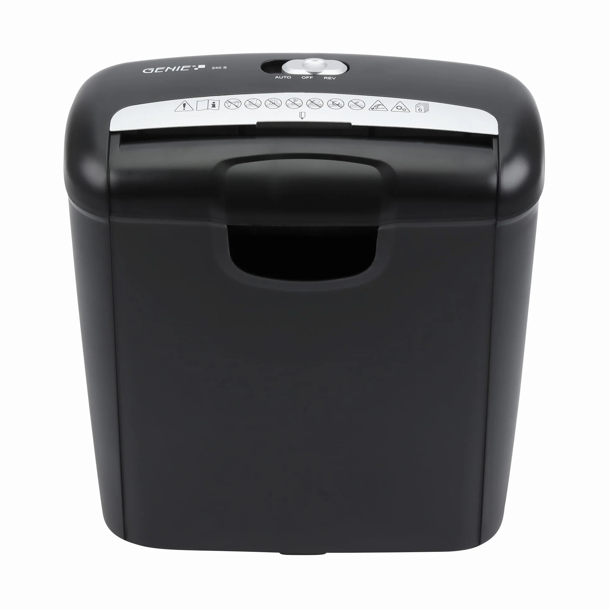 Genie Destructeur de documents 240 S, coupe en bandes P-2, jusqu'à 6 feuilles, Noir