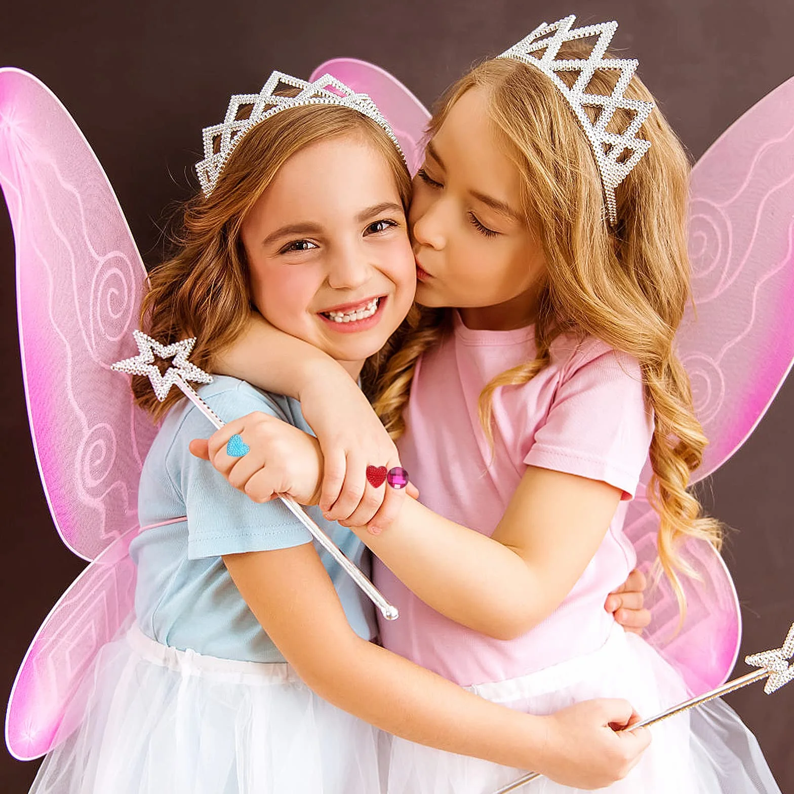Abeillo 9 Pièces Bagues Réglables pour Enfants - Bijoux Fille - Résine Matériau