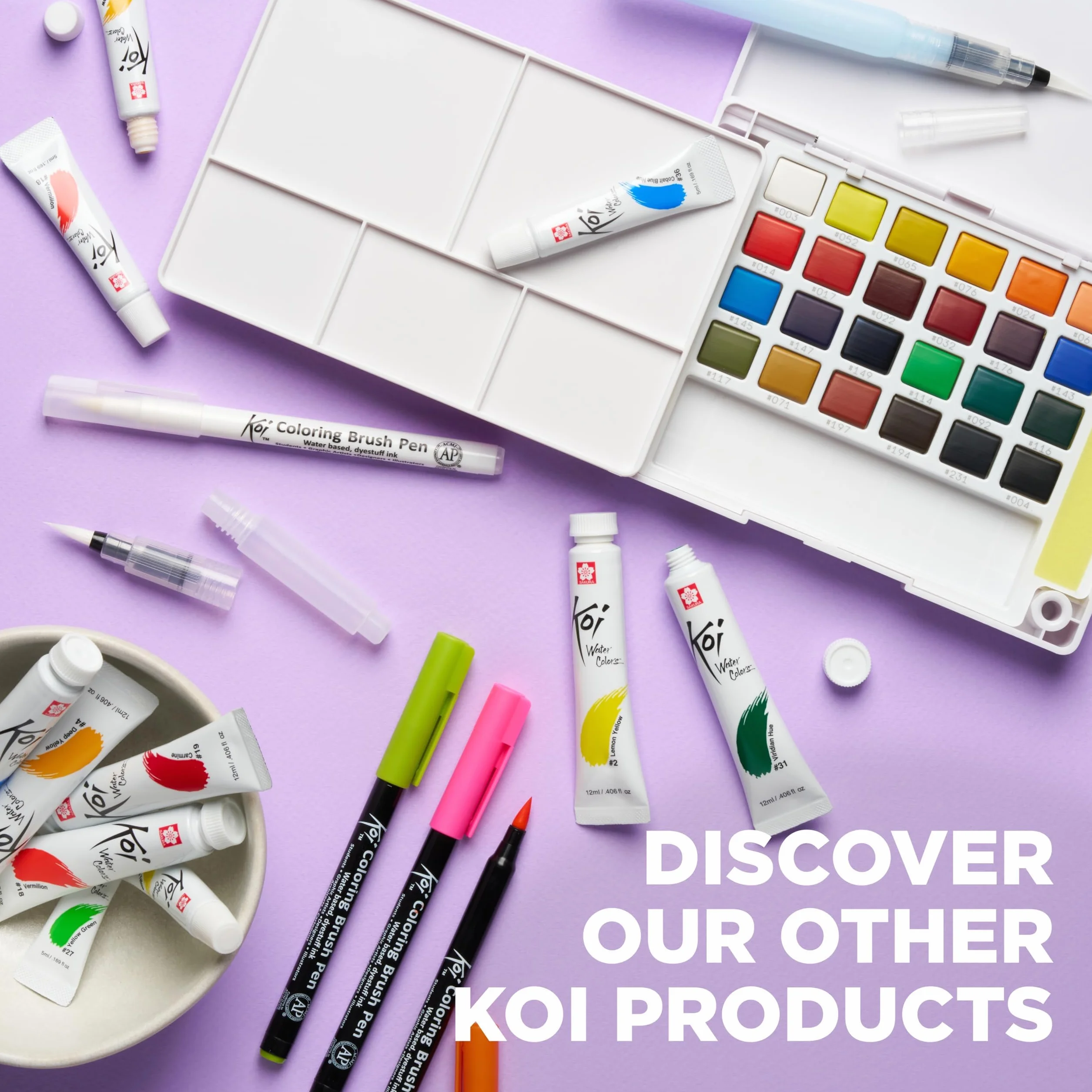 Sakura Koi Water Colors Boîte à croquis de poche 24 demi-godets XNCW24MPN