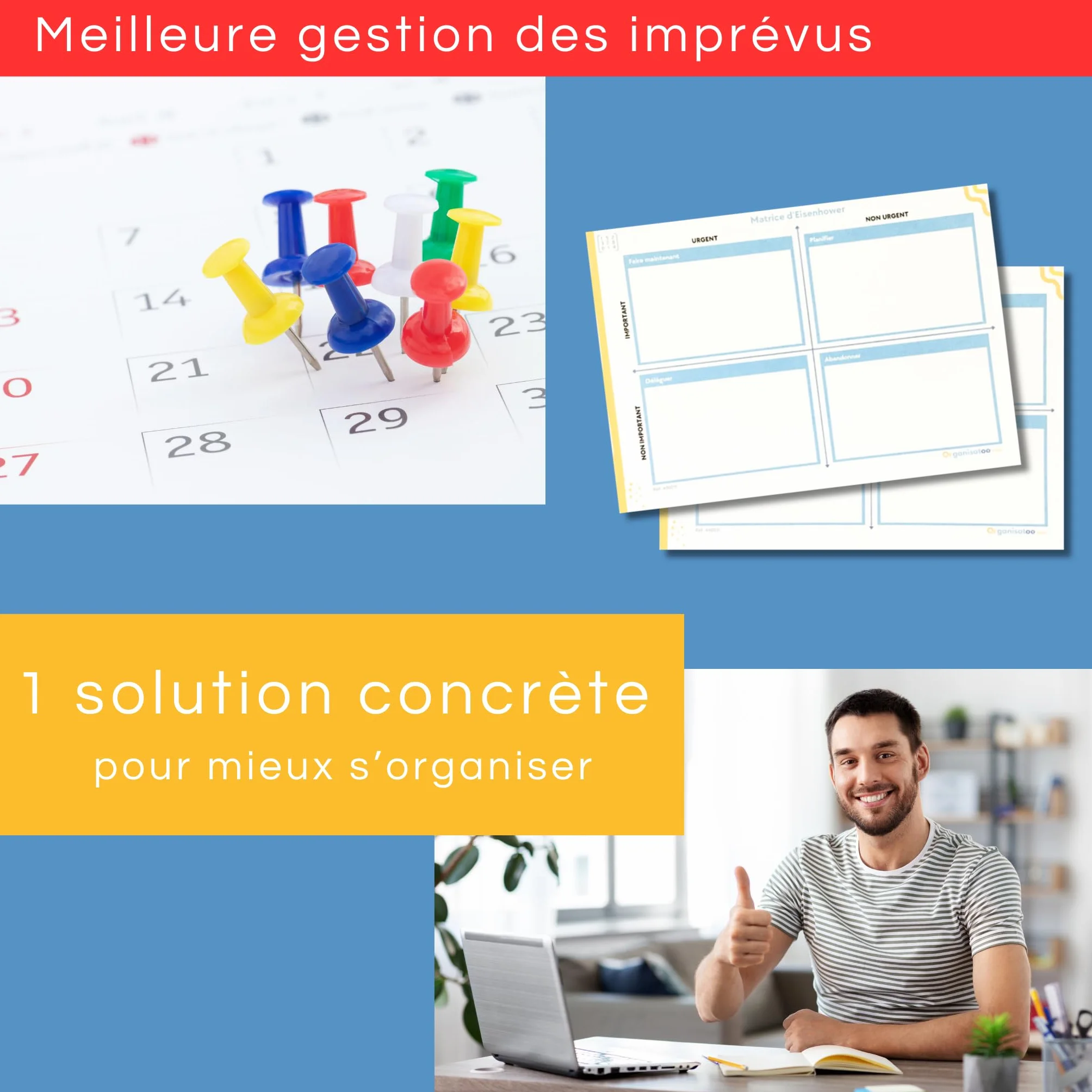 Matrice Eisenhower Bloc-Notes A5 50 Pages - Carnet de Productivité et Organisation