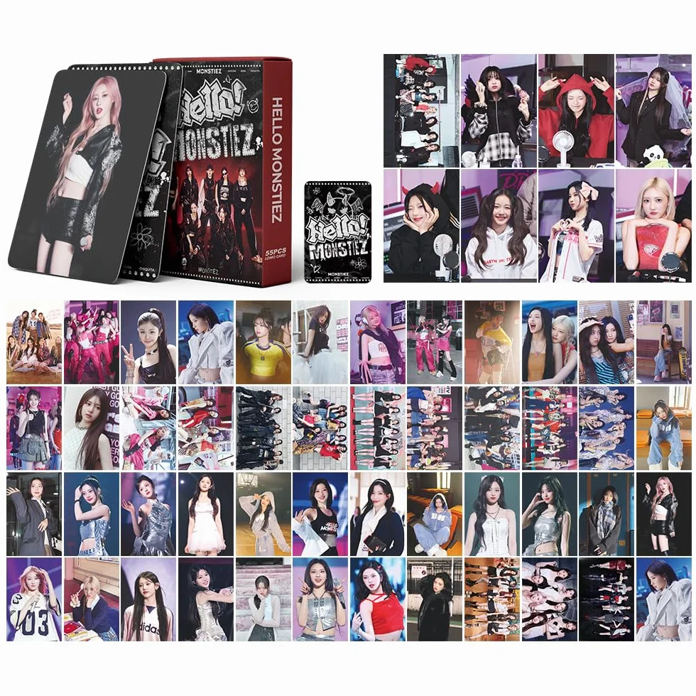BABYMONSTER Lot de 55 cartes photo Lomo Card BM K-pop (HELLO)
