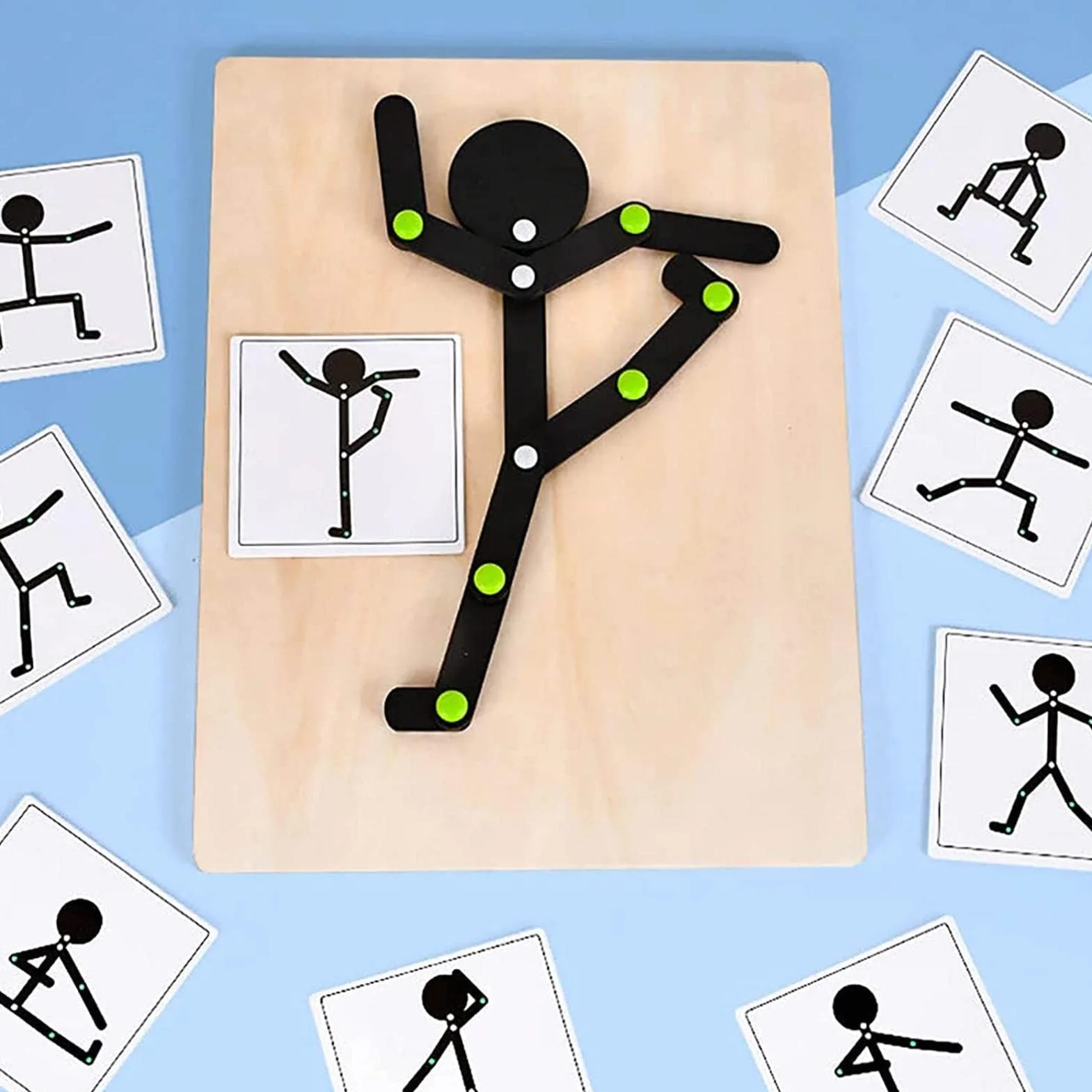 Luckxing Stickman Mr.Flex Puzzle Bois Jouet Educatif Motricité Fine