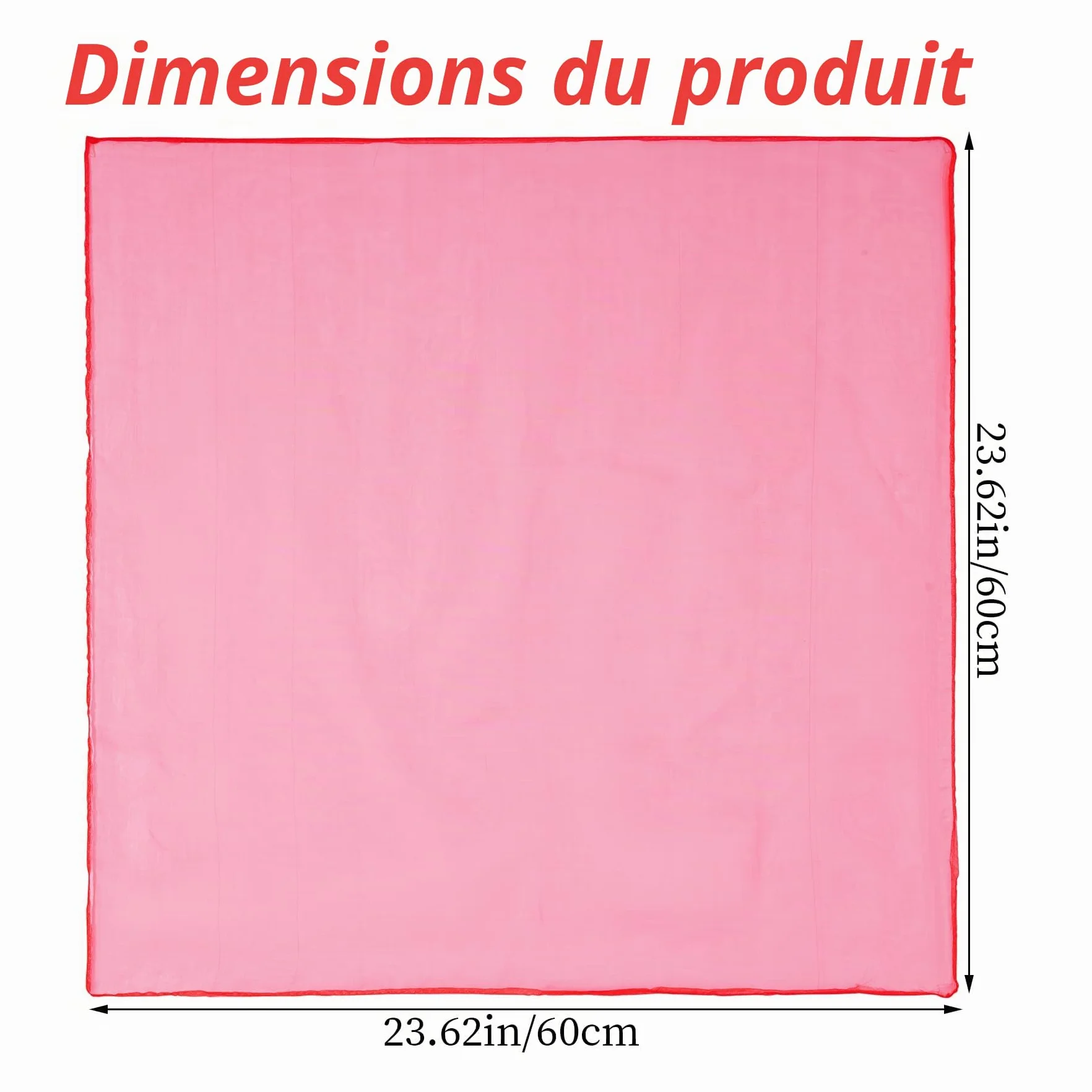 Écharpes Jonglage 60x60 cm Couleur Sensorielle pour Bébé Danse Magie Spectacles Enfants