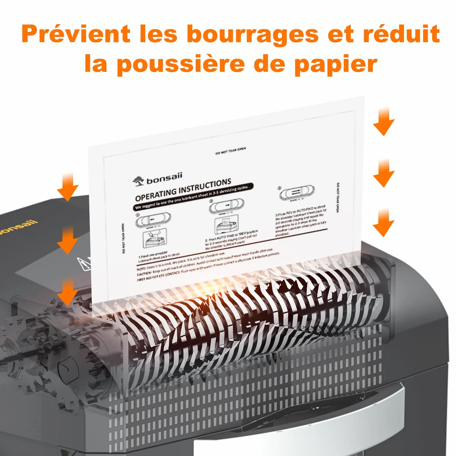 Bonsaii Feuilles lubrifiantes pour déchiqueteuse, 12 feuilles d'entretien 21,4 x 15,1 cm