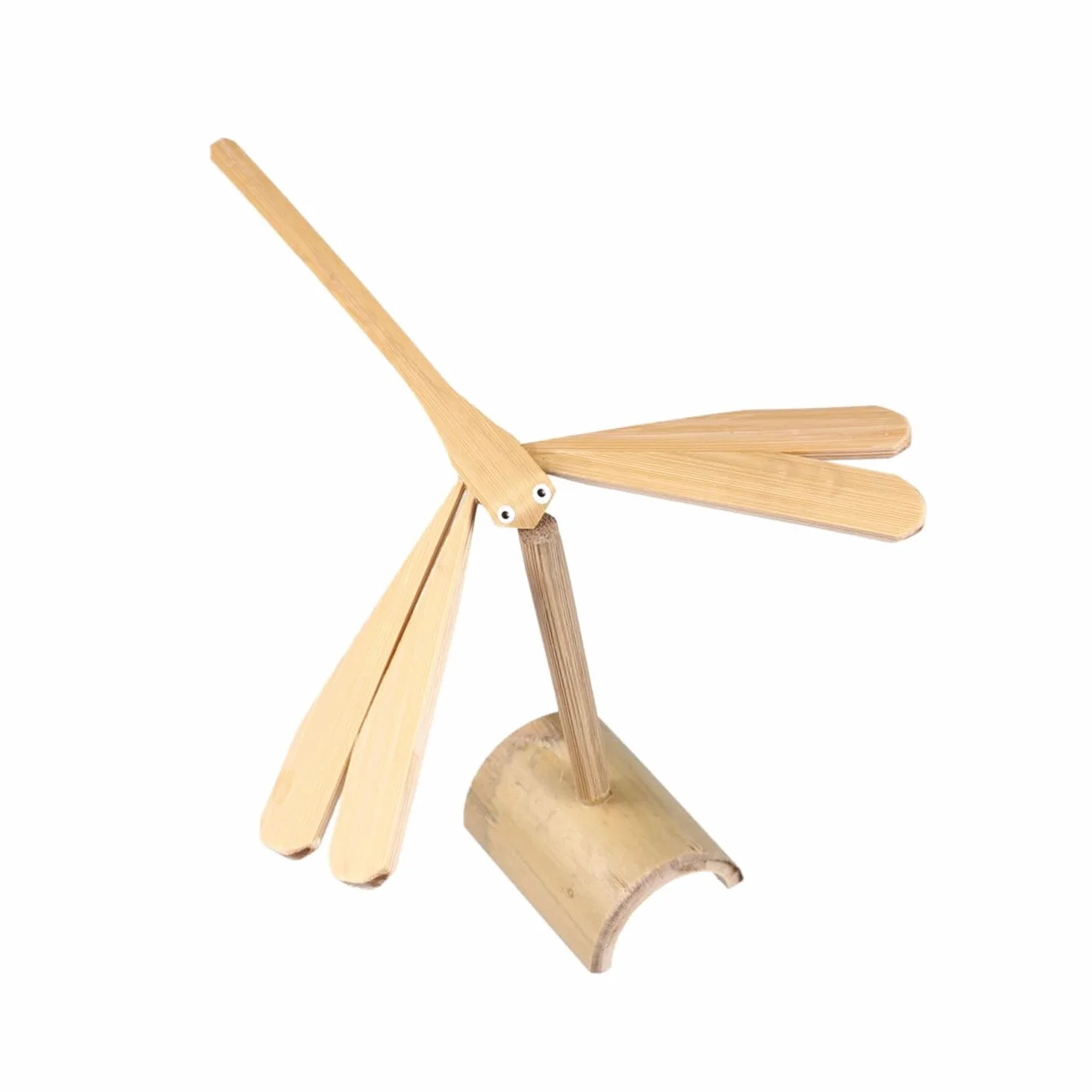 Jouet Libellule Stable en Bambou 2pcs HEMOTON, Jouet Éducatif Motricité pour Garçons et Filles