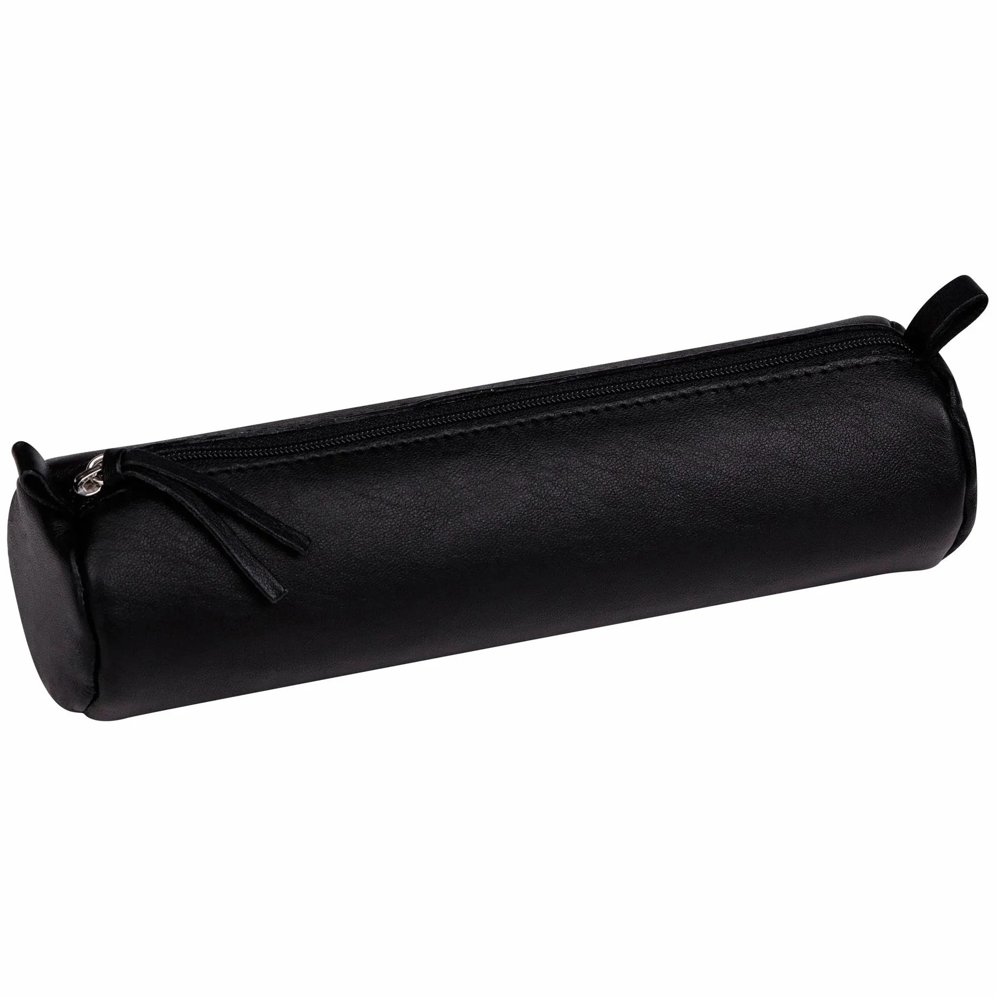 Clairefontaine Trousse Scolaire Ronde Noire Ø5,5x22 cm Cuir d'Agneau