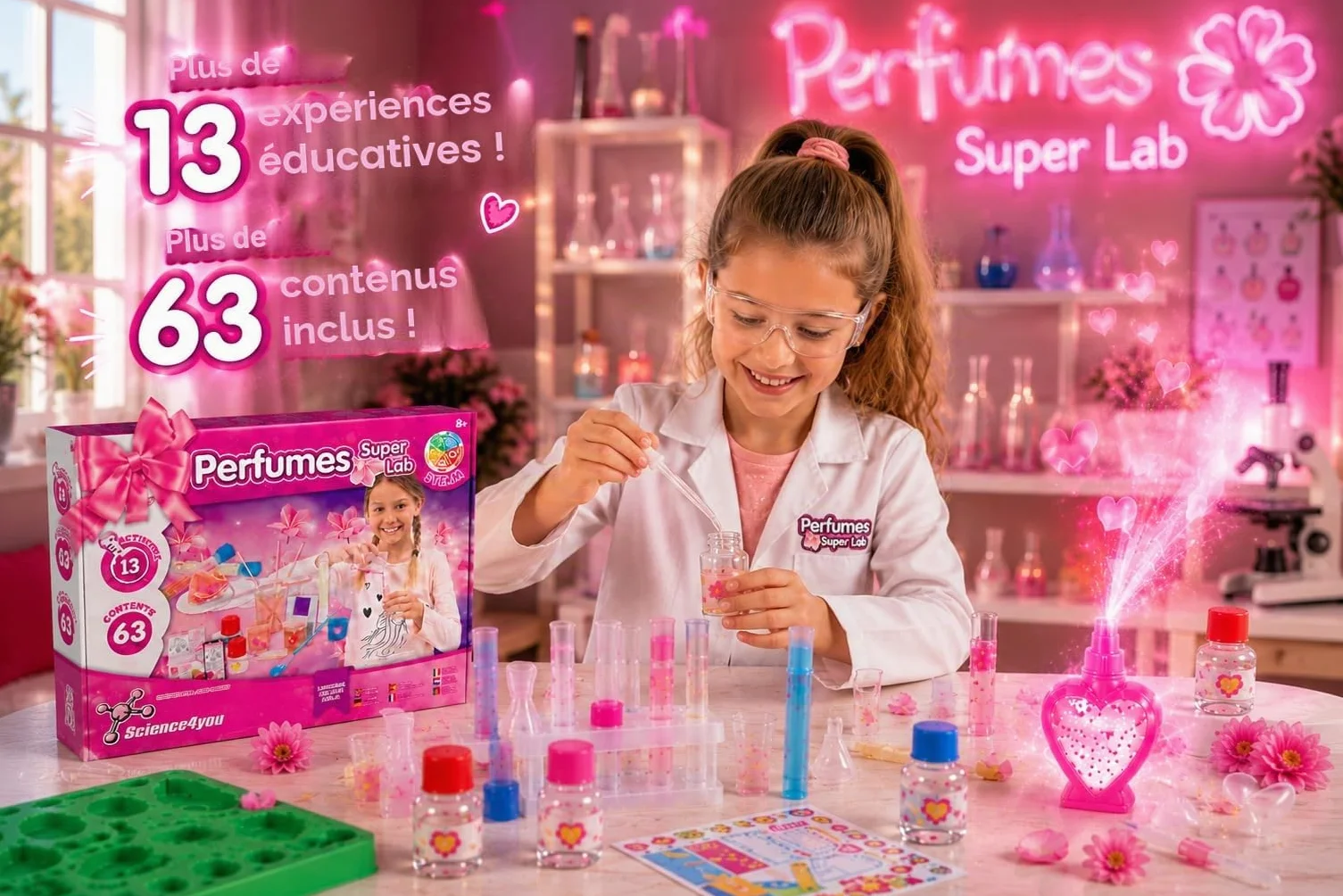 Science4you Super Laboratoire de Parfum pour Enfants +8 Ans - Kits Éducatifs de Sciences avec 13 Experiences