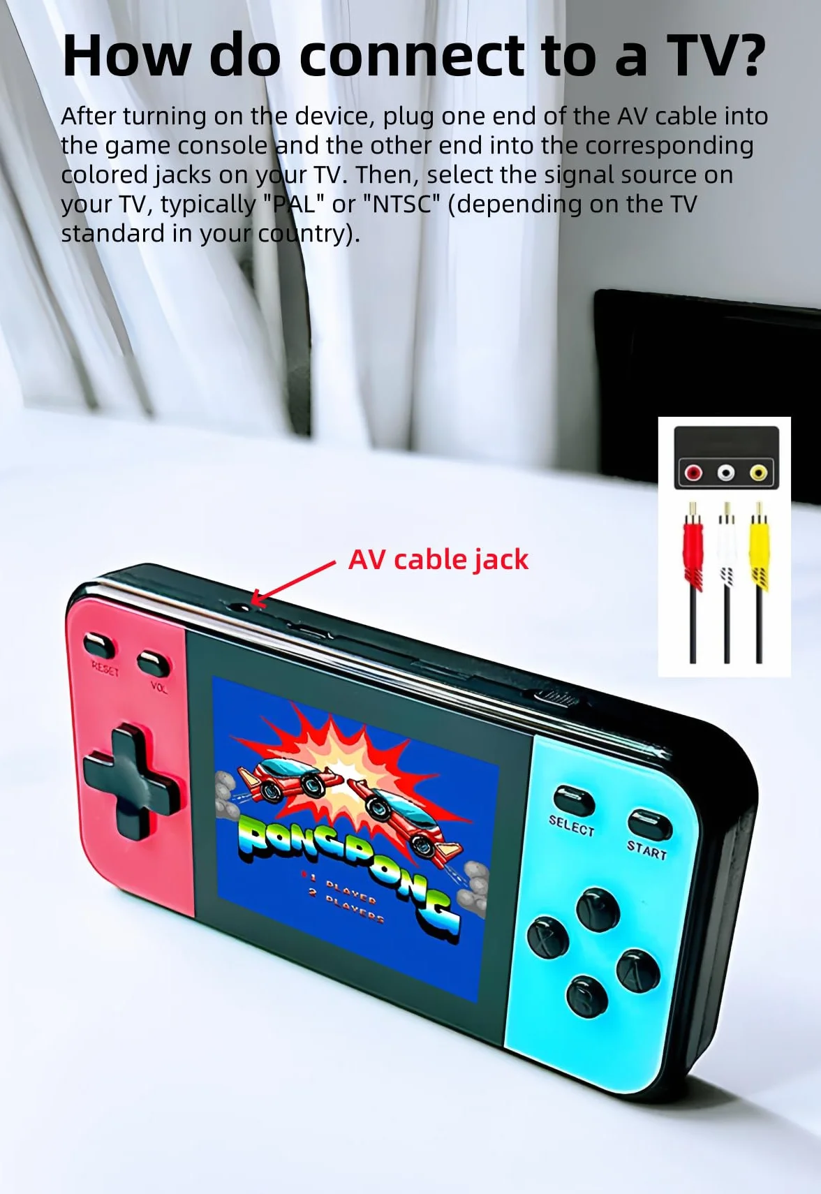 Console de Jeux Vidéo Portable 240 Jeux Connectable à la TV CZT 3.0