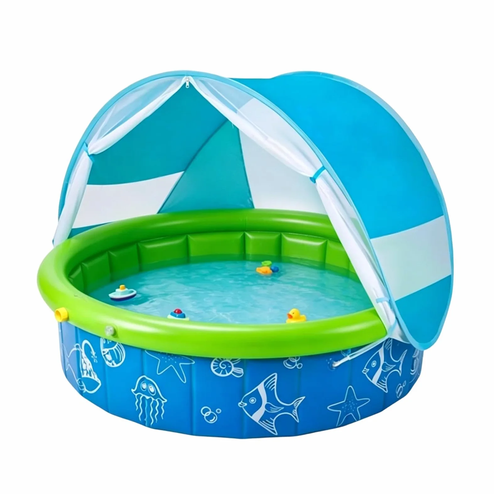 Pataugeoire gonflable pour , pliable, jouet antidérapant avec | Piscine extérieure en été, sur la terrasse, dans le parc, dans la cour et en voyage