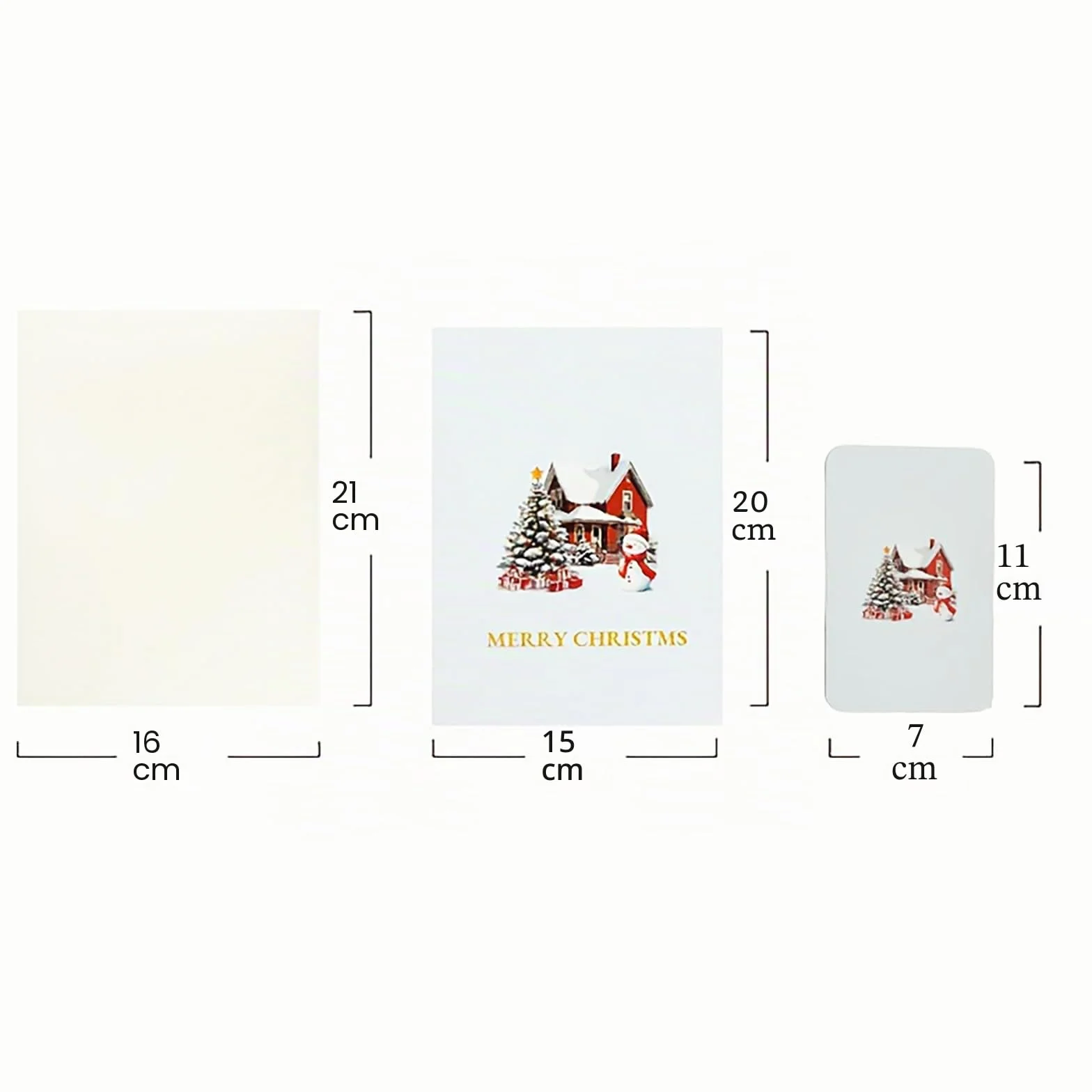 3D Carte de Noël Pop-Up avec Père Noël et Rennes, Enveloppe Incluse