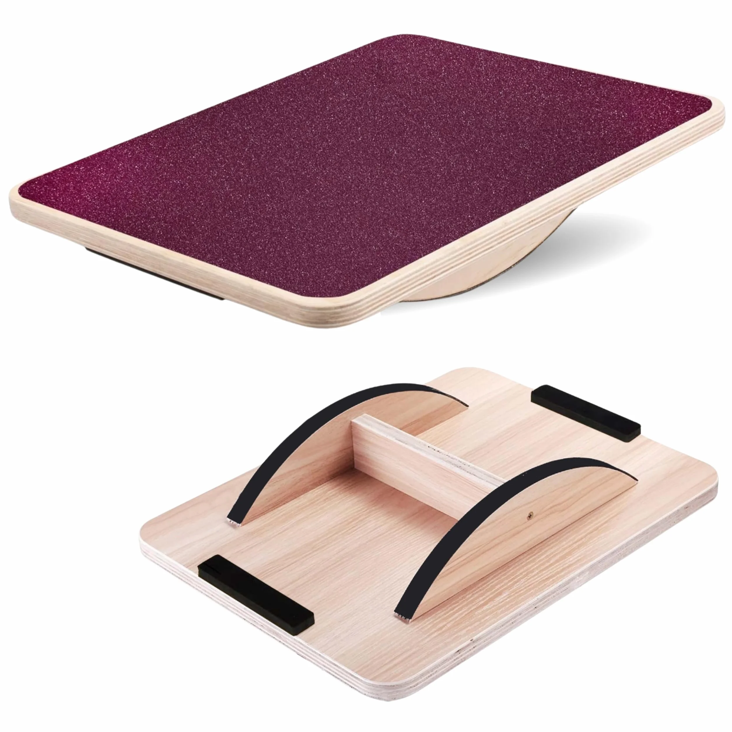 Yes4All Planche d'équilibre oscillante en plastique 40 cm, surface oscillante pour renforcement musculaire et entraînement à domicile