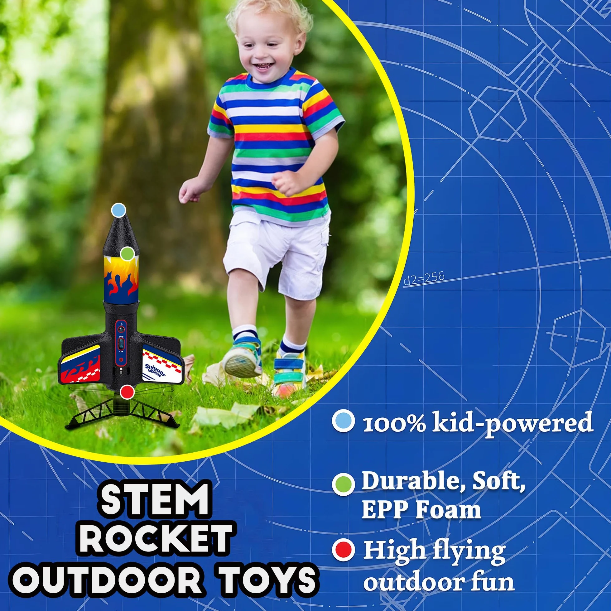 Kit de fusée modèle avec Lanceur, fusée vol Ultra-Haut, Jouet extérieur Enfants 8-12 Ans