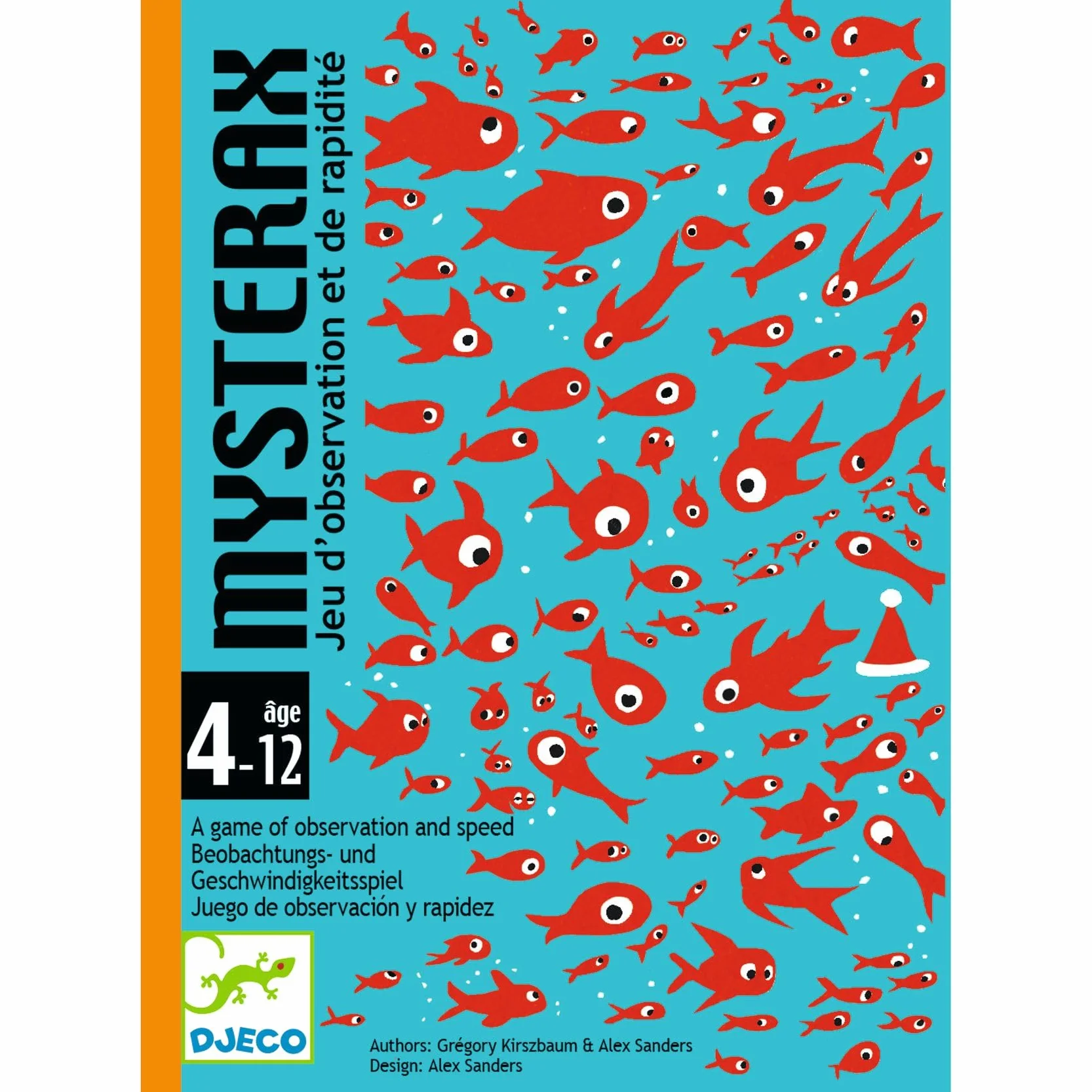 DJECO Mysterax Jeu de Cartes Enfants 4-12 Ans Cherche et Trouve Observation Rapidité 54 Cartes