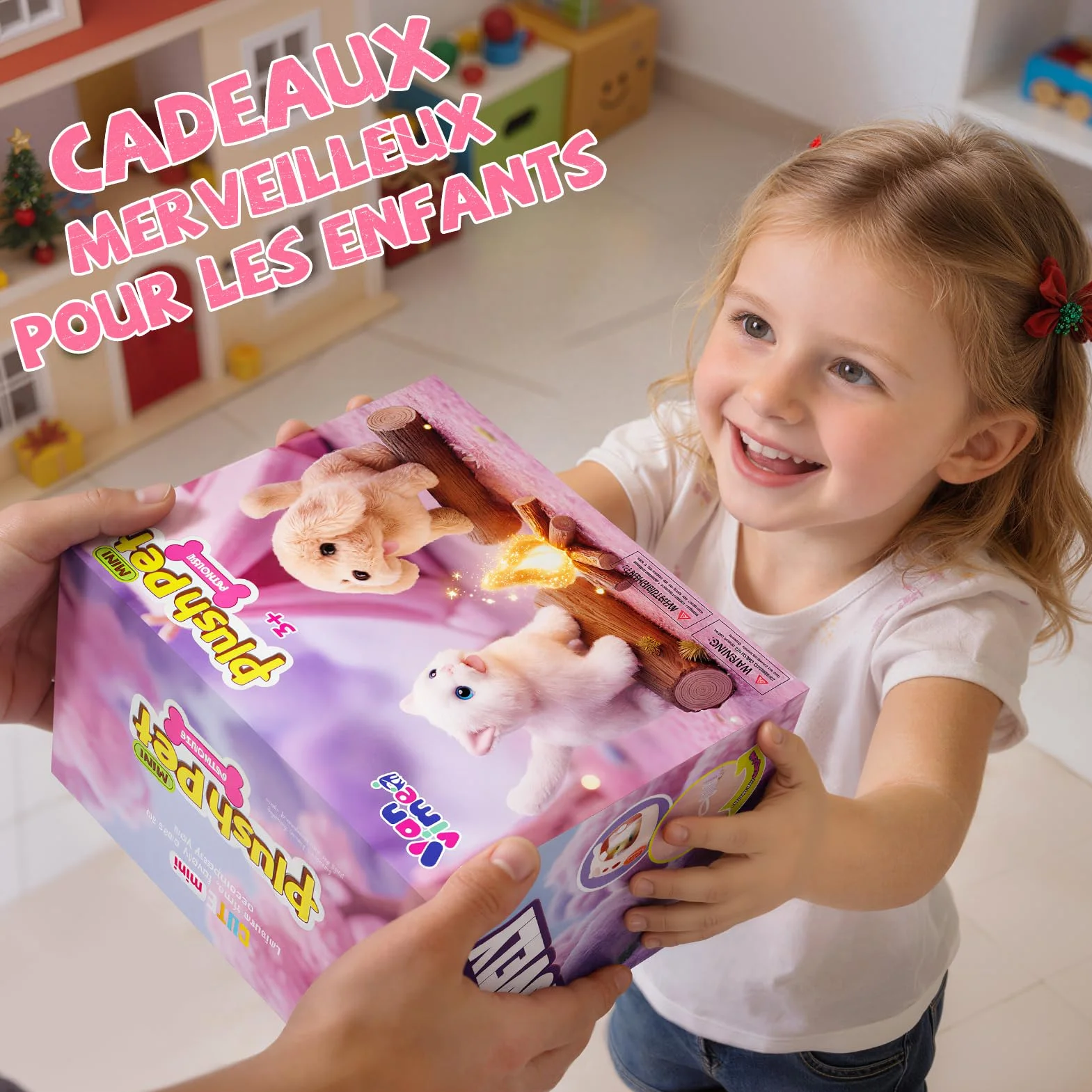 Jouet Chat Interactif pour Filles, Chat Robot avec Marche, Chat en Peluche Interactive 4 5 6 Ans
