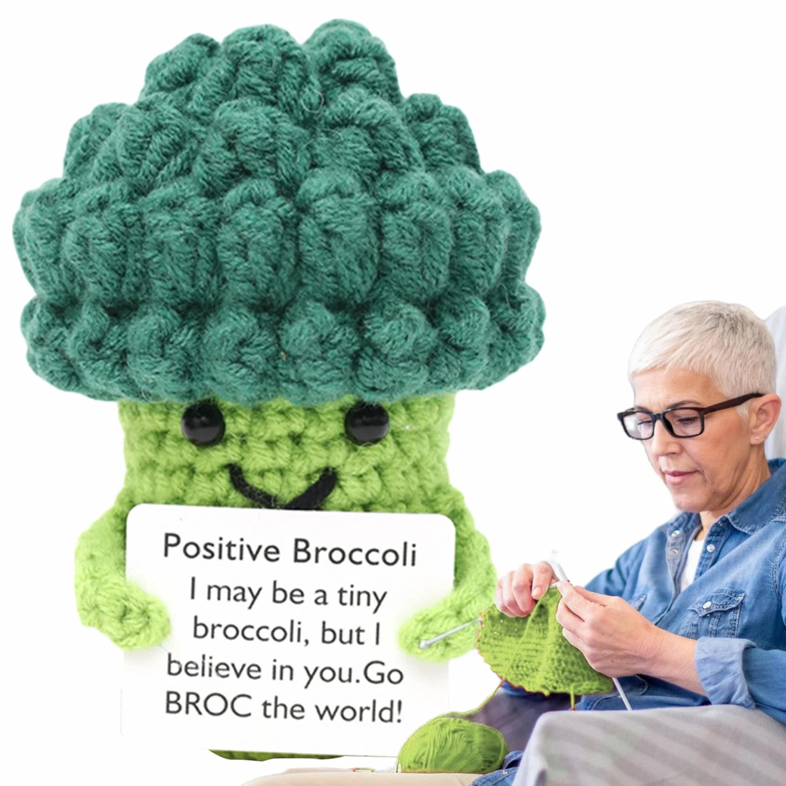 Positive Motivante Brocoli Jouet Déco Bureau Étudiant Enseignant Infirmier Anniversaire Noël